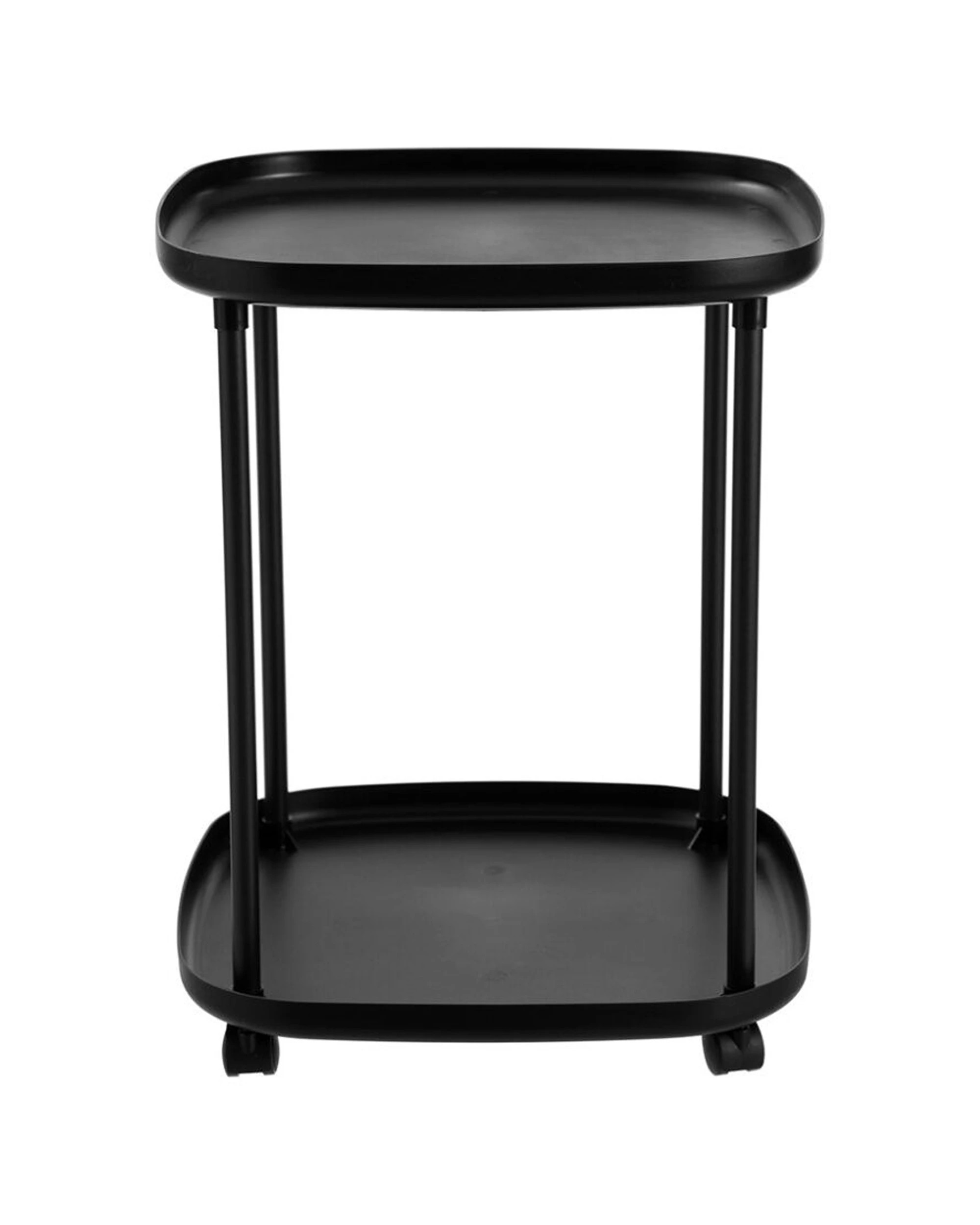 1 Boxsweden Luno 2 Tier Side Table With Wheels Durable Design Versatile Use - Multi, 1 of 7