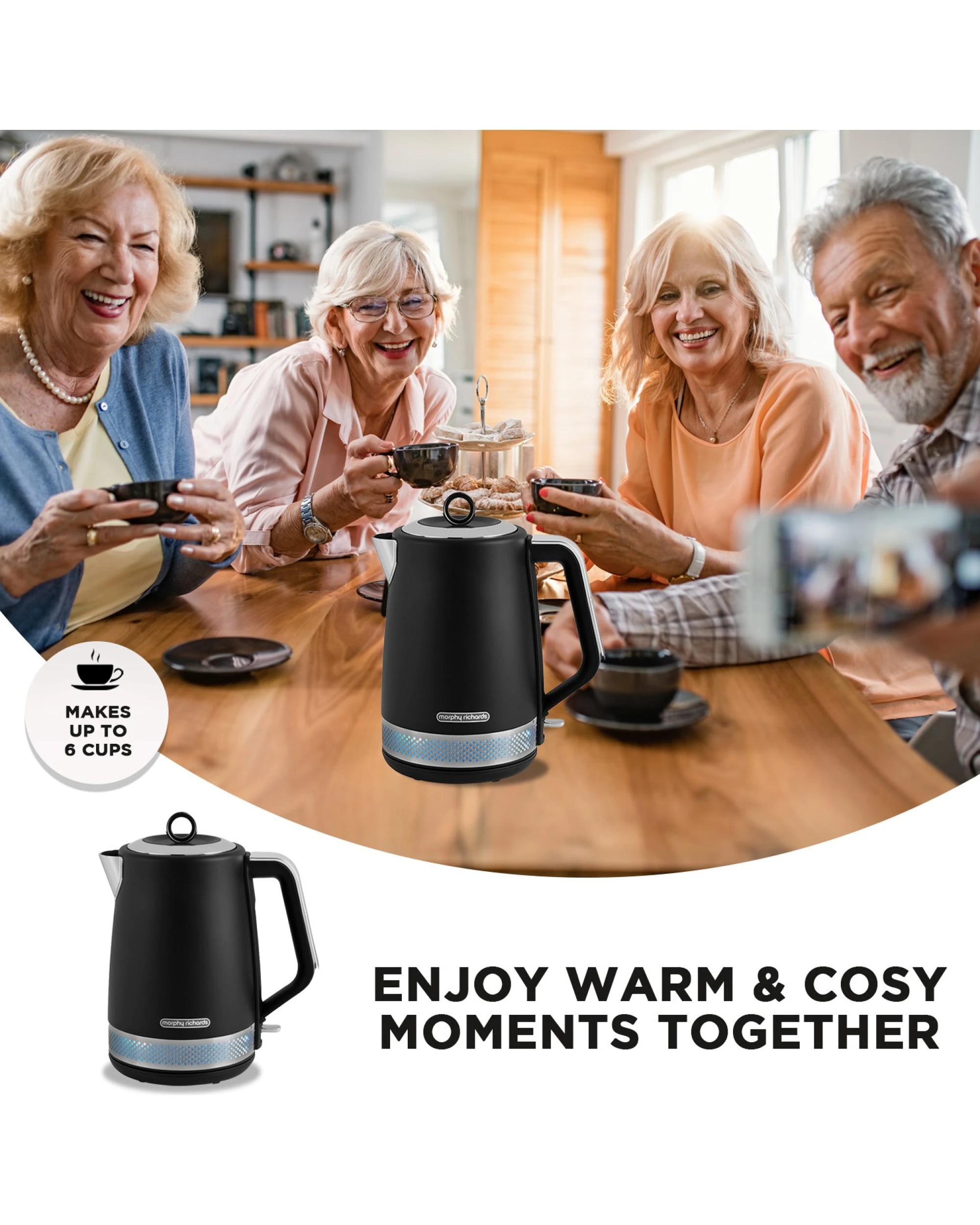10 Morphy Richards 1.7L Illumination Jug Kettle - Black, 10 of 10