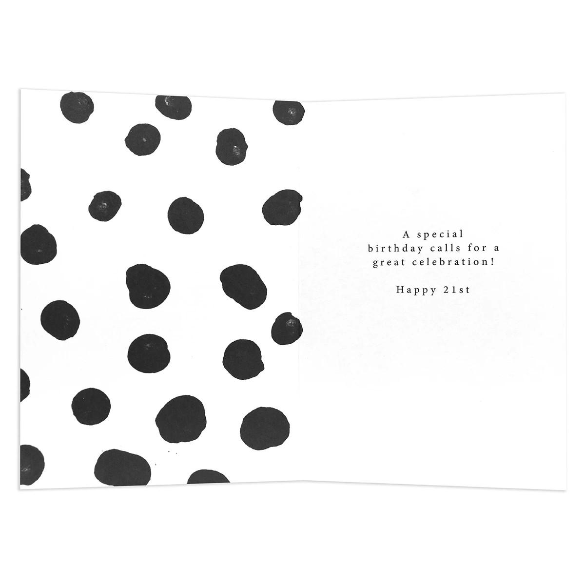 2 Connections from Hallmark 21st Birthday Card - Gold Foil, 2 of 3