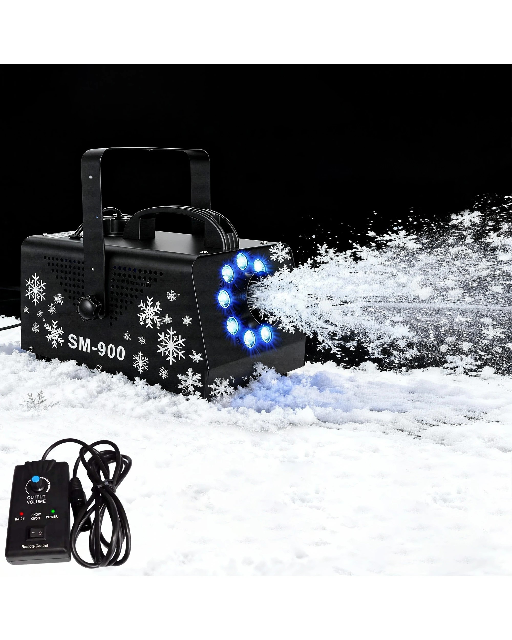 3 Advwin 900W Snow Machine - Black, 3 of 7