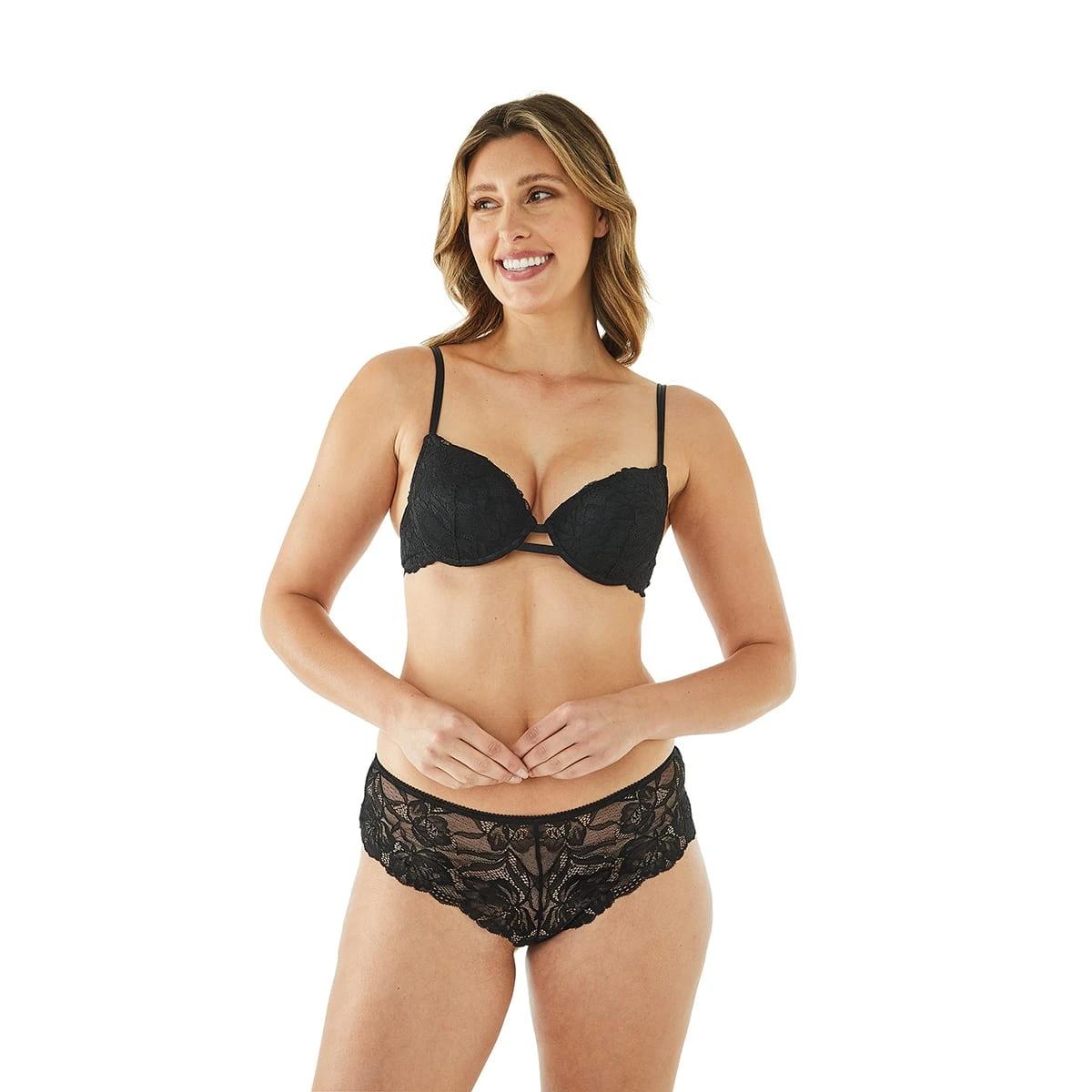 7 Co-ordinated Lace Push-Up Bra BLACK, 7 of 7