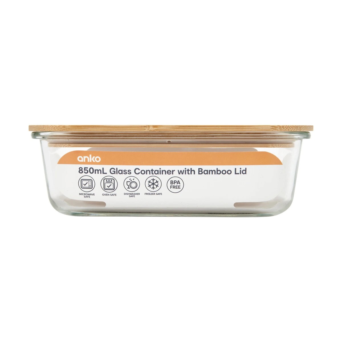 4 850ml Glass Container with Bamboo Lid, 4 of 4