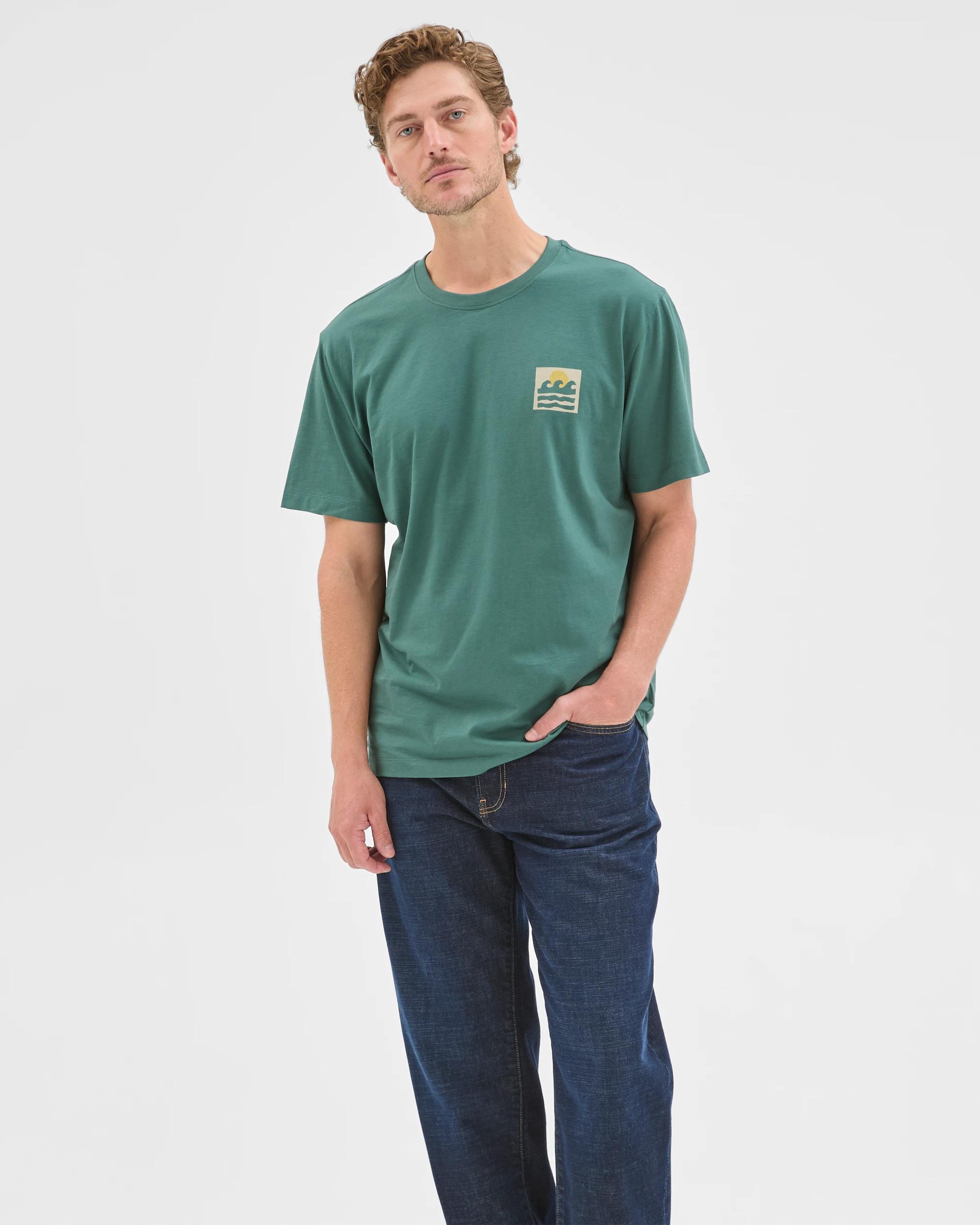 2 Target Man Australian Cotton Graphic T-Shirt BISTRO GREEN, 2 of 6