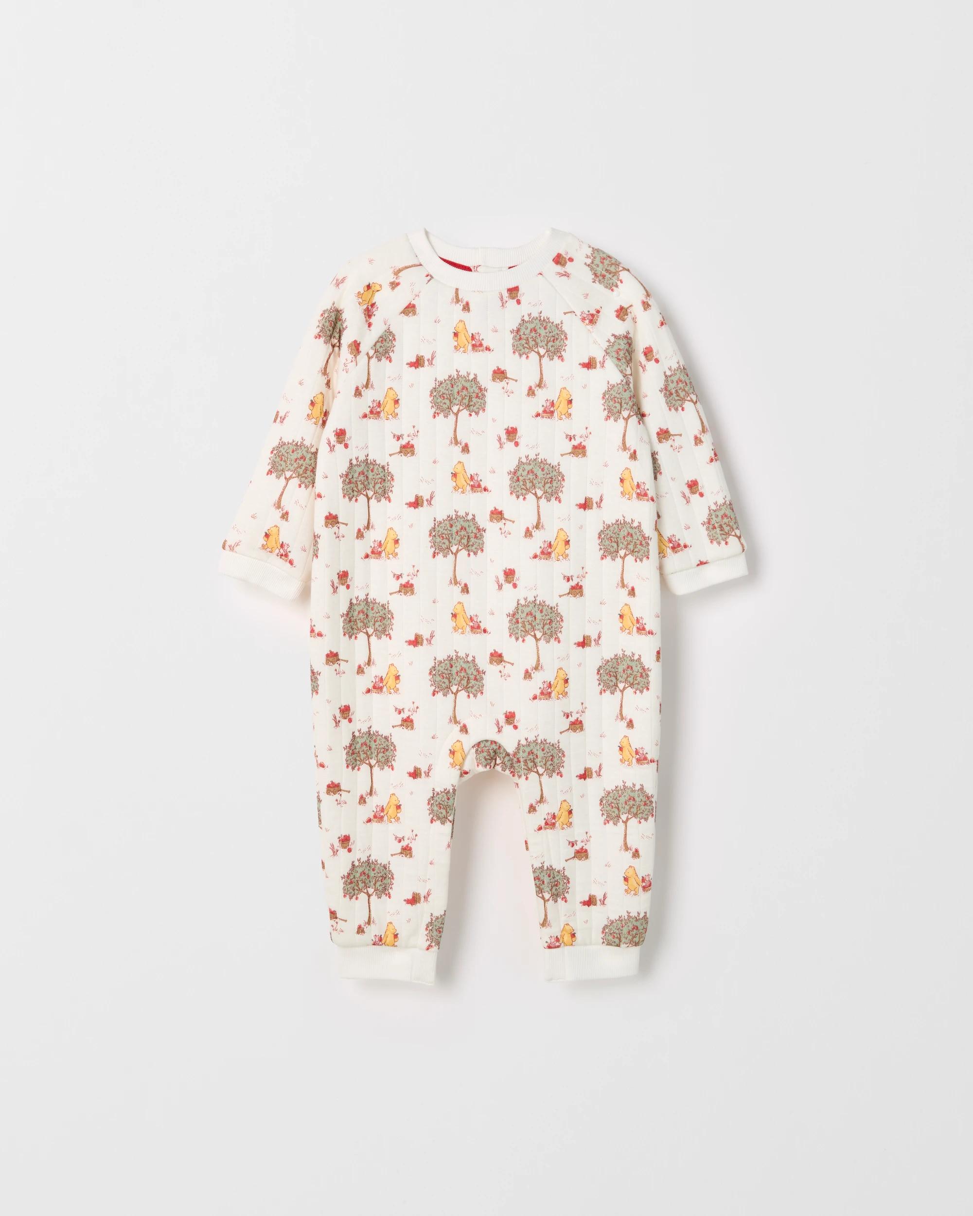 1 Disney Organic Cotton Baby Quilted Coverall WINNIE GARDENIA, 1 of 2