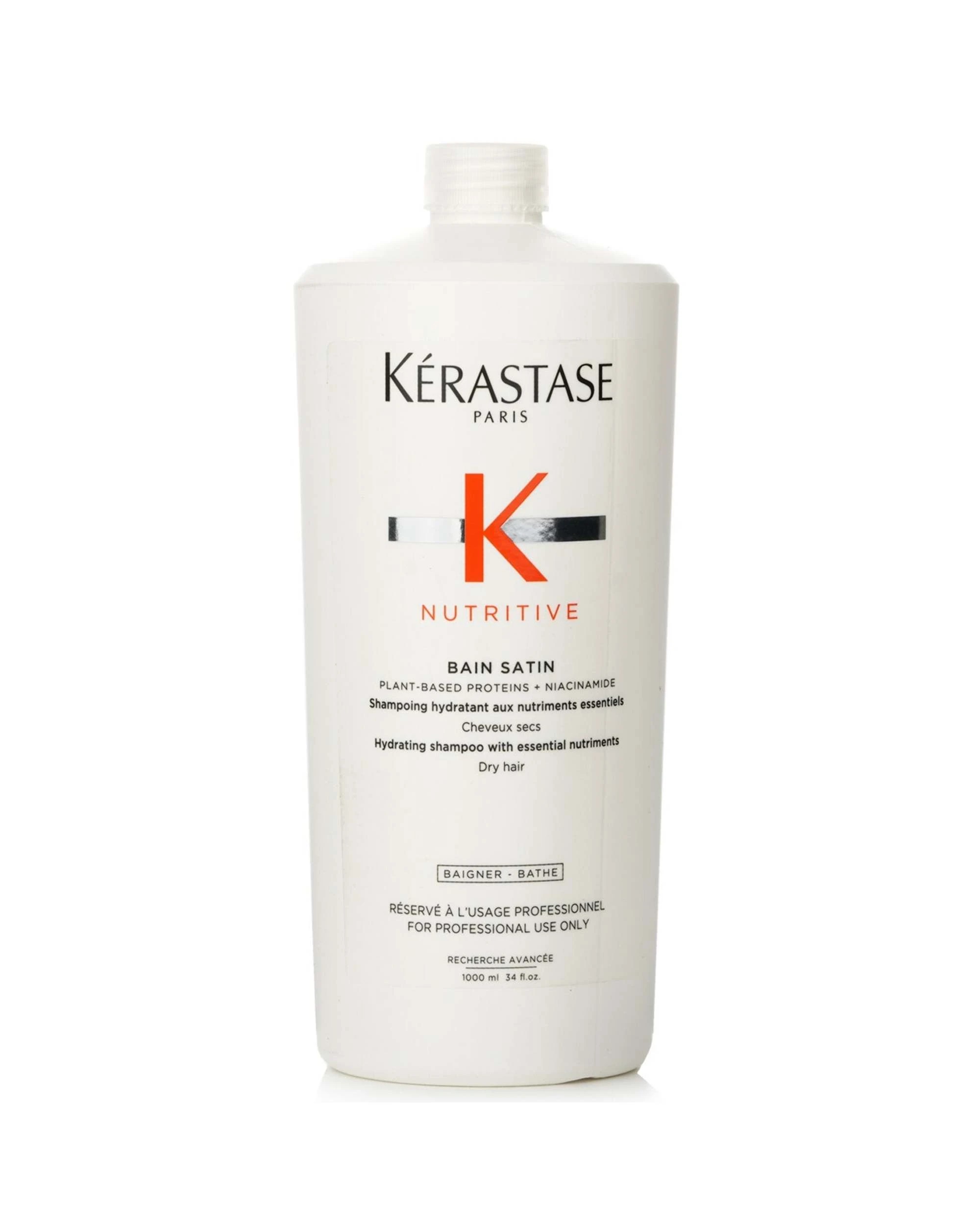 1 Kerastase Nutritive Bain Satin Hydrating Shampoo With Essential Nutriments (Dry Hair)  1000ml/34oz, 1 of 3
