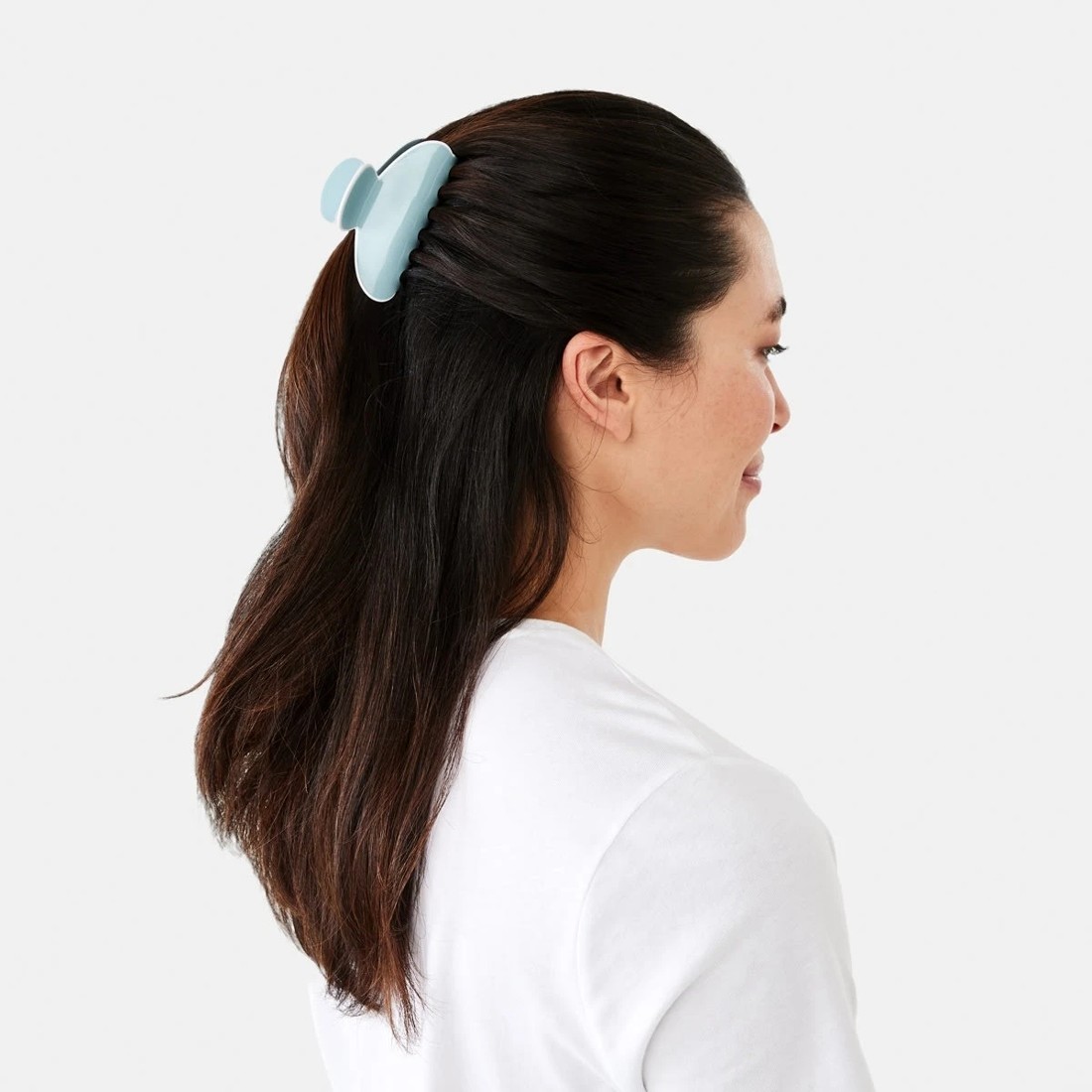 6 2 Pack Blue Contrast Claw Hair Clips, 6 of 7