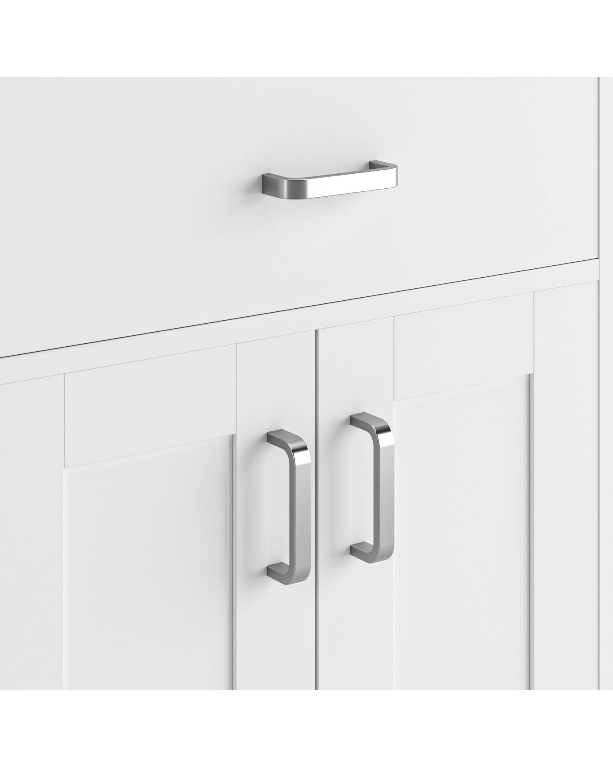 5 Advwin Kitchen Island Cart Rolling Trolley Cabinet on Wheels with Charging Station Adjustable Shelves Spice Rack - White, 5 of 8