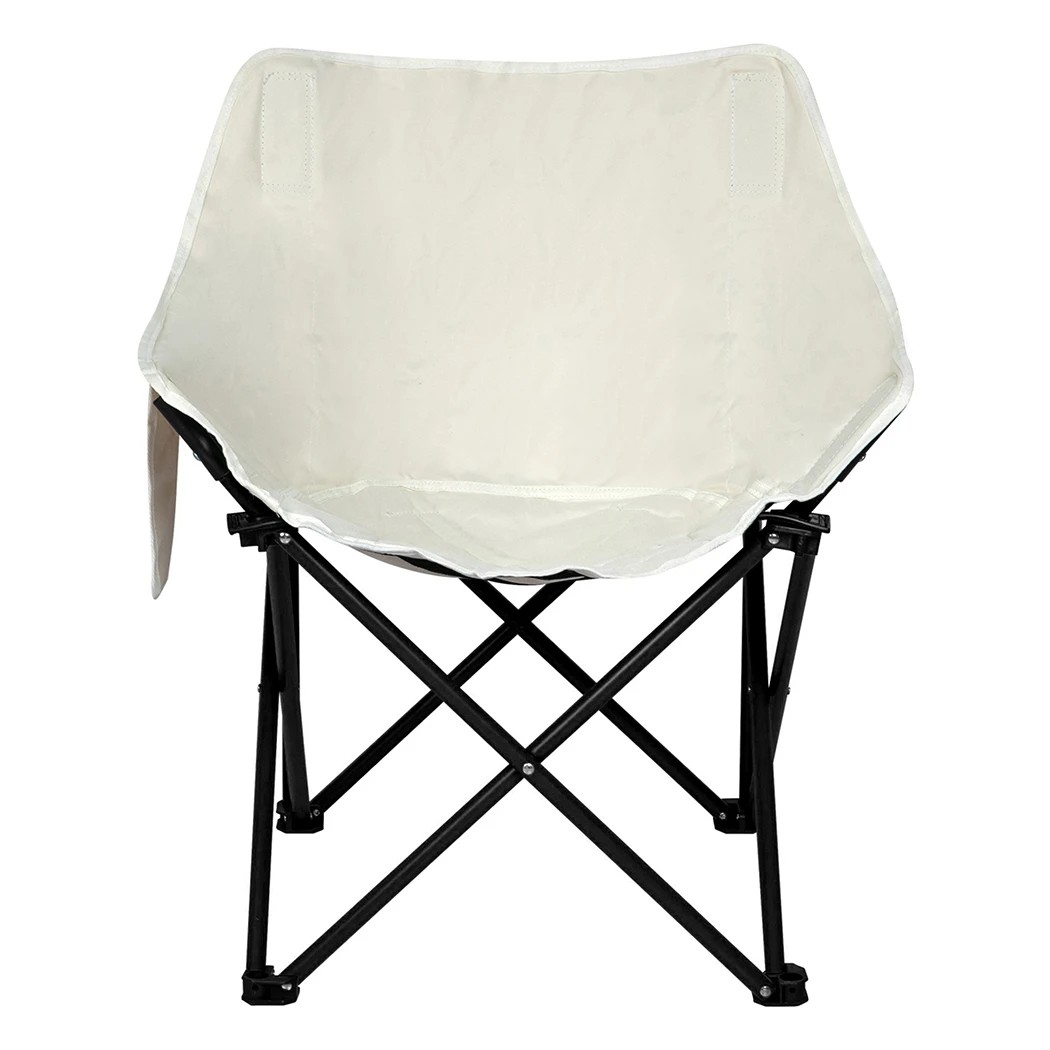 4 Levede Portable Foldable Camping Chair in Beige Colour, 4 of 8