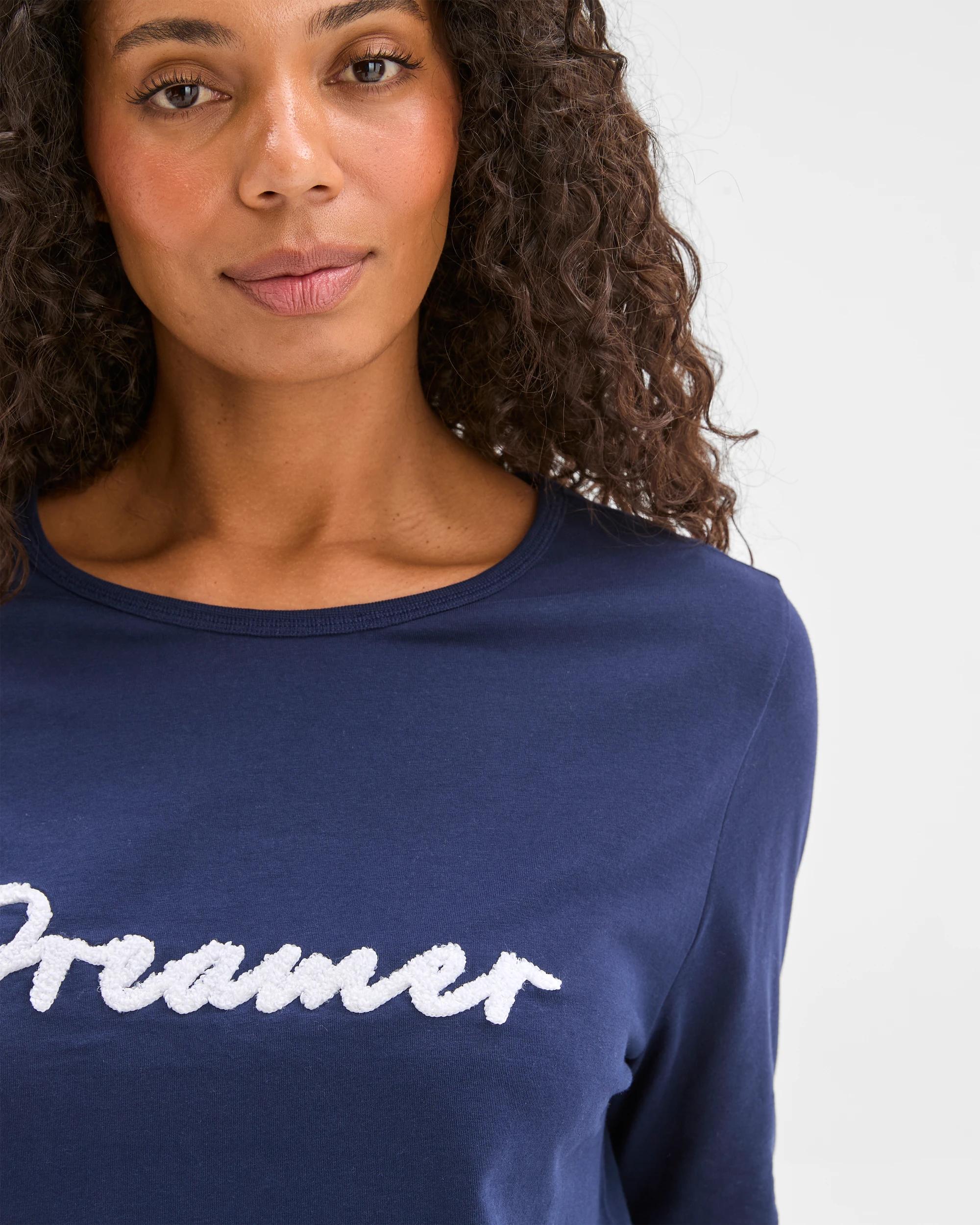 5 Target Woman Australian Cotton Long Sleeve Slogan Sleep T-Shirt CLOUDS, 5 of 6