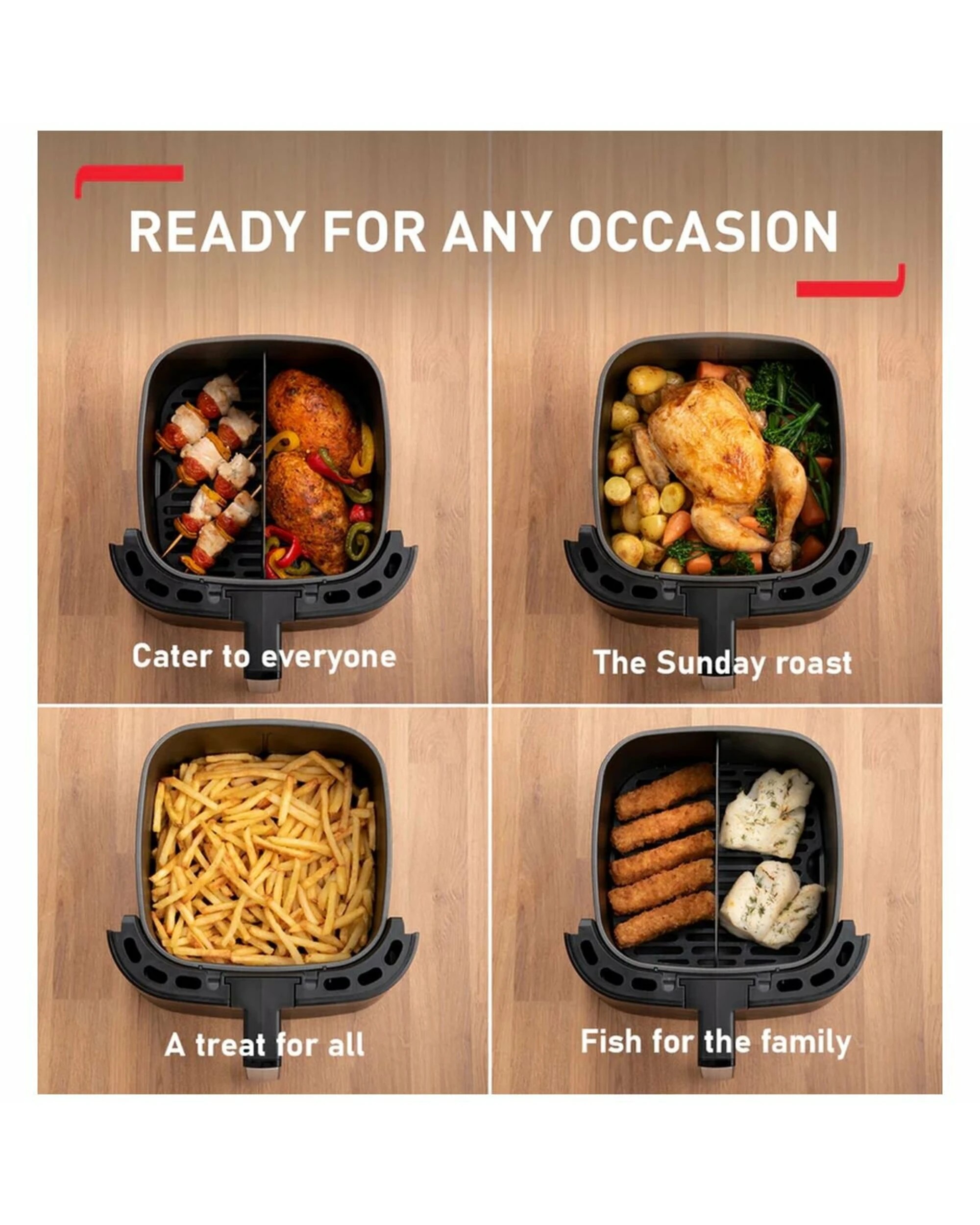 5 Tefal Air Fryer 6.9L Easy Fry & Grill 2 in 1 XXL FlexCook Black, 5 of 5