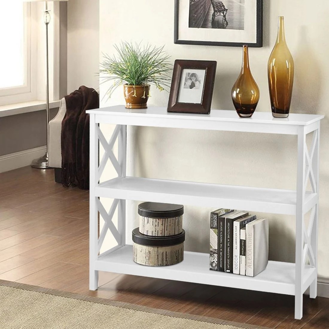3 Artiss Console Table 3-tier - White, 3 of 10