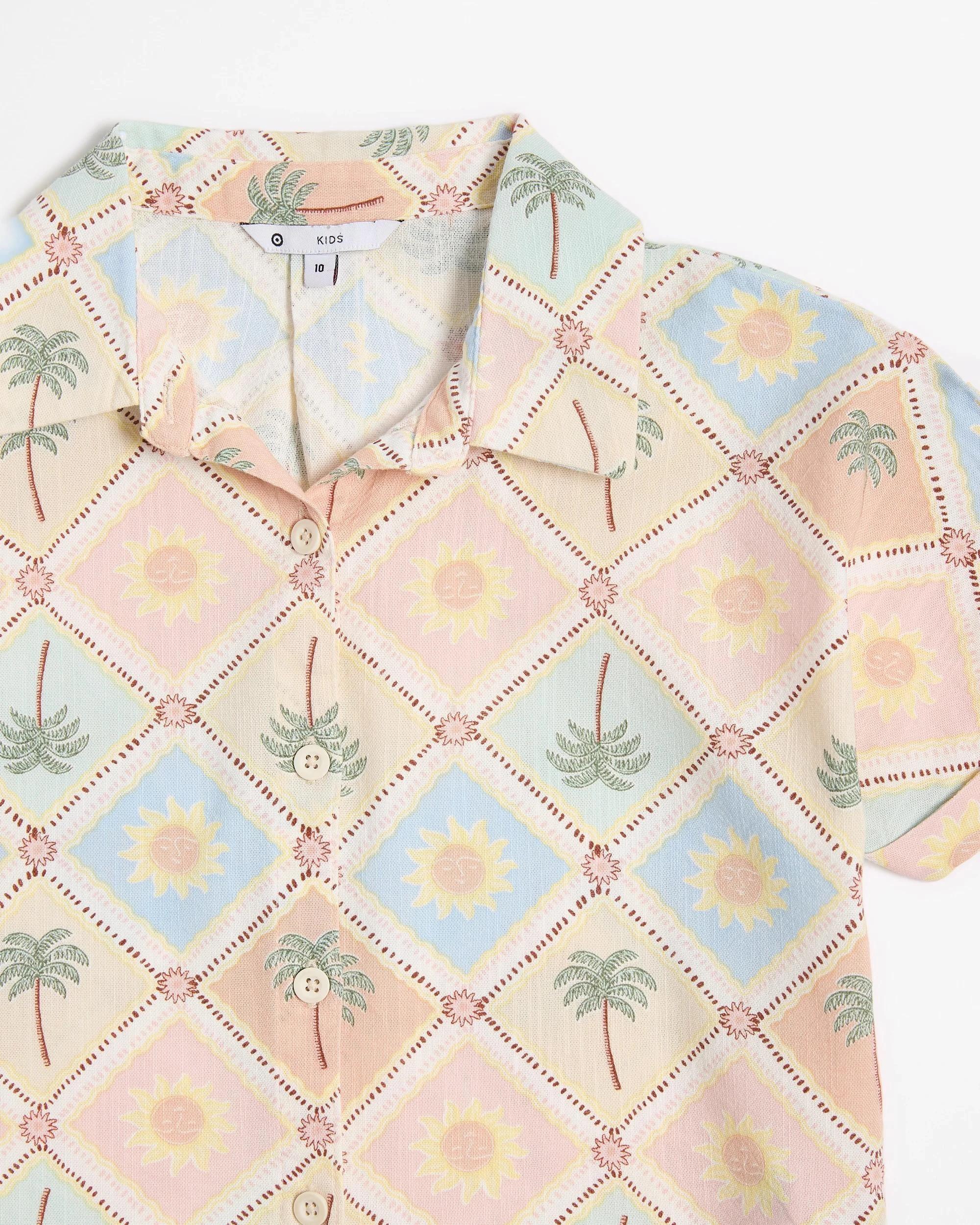 6 Target Print Short Sleeve Shirt TILE PRINT, 6 of 6