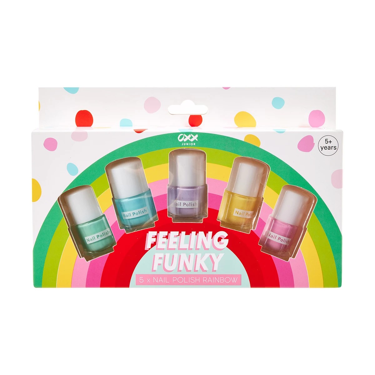 1 OXX Junior 5 Piece Feeling Funky Nail Polish Rainbow Kit, 1 of 6