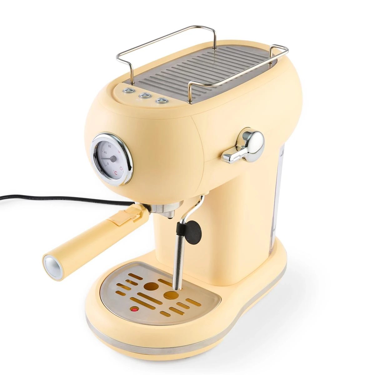 3 Retro Espresso Coffee Machine - Yellow, 3 of 8
