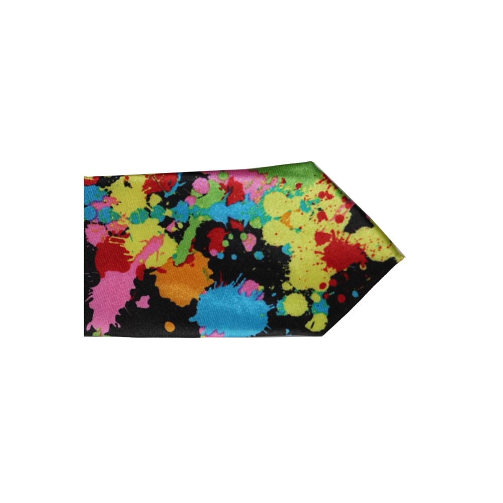 3 Zasel Mens Multicoloured Splash Lgbt Pride 5cm Skinny Neck Tie - Multi, 3 of 4