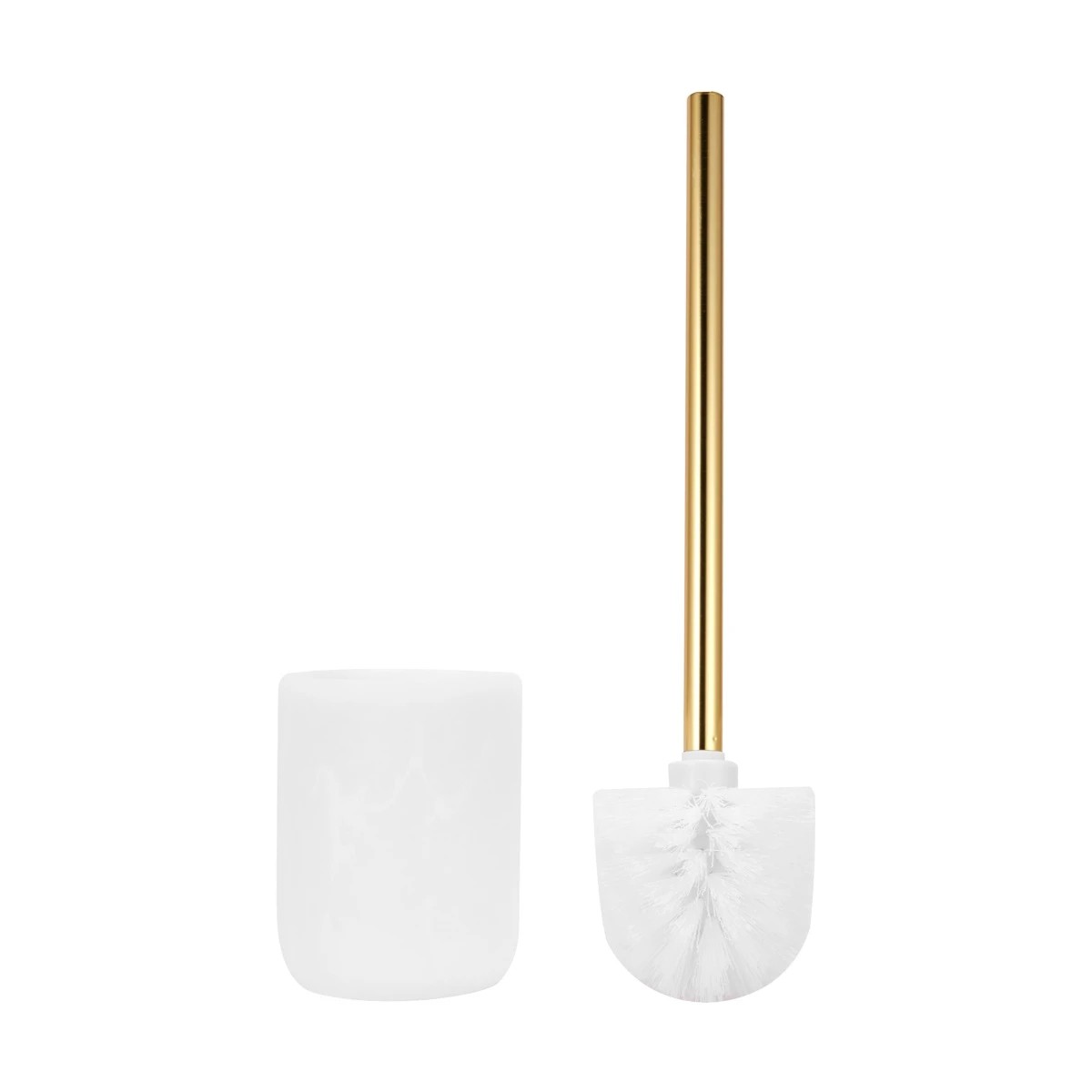 1 White Resin Toilet Brush, 1 of 9
