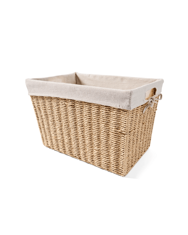 Large Paper Rope Basket with Liner - B