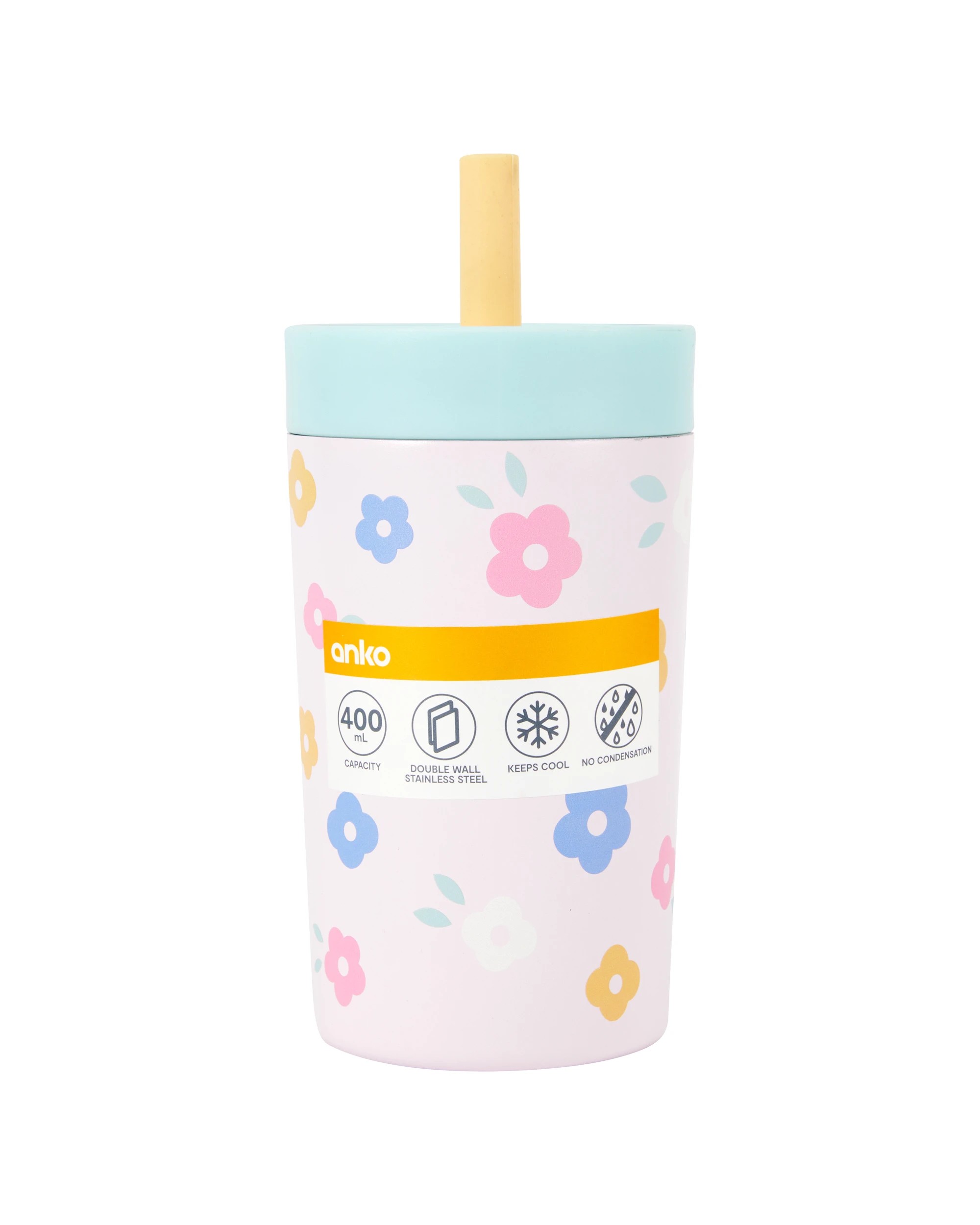 6 400ml Flower Stainless Steel Sipper, 6 of 6
