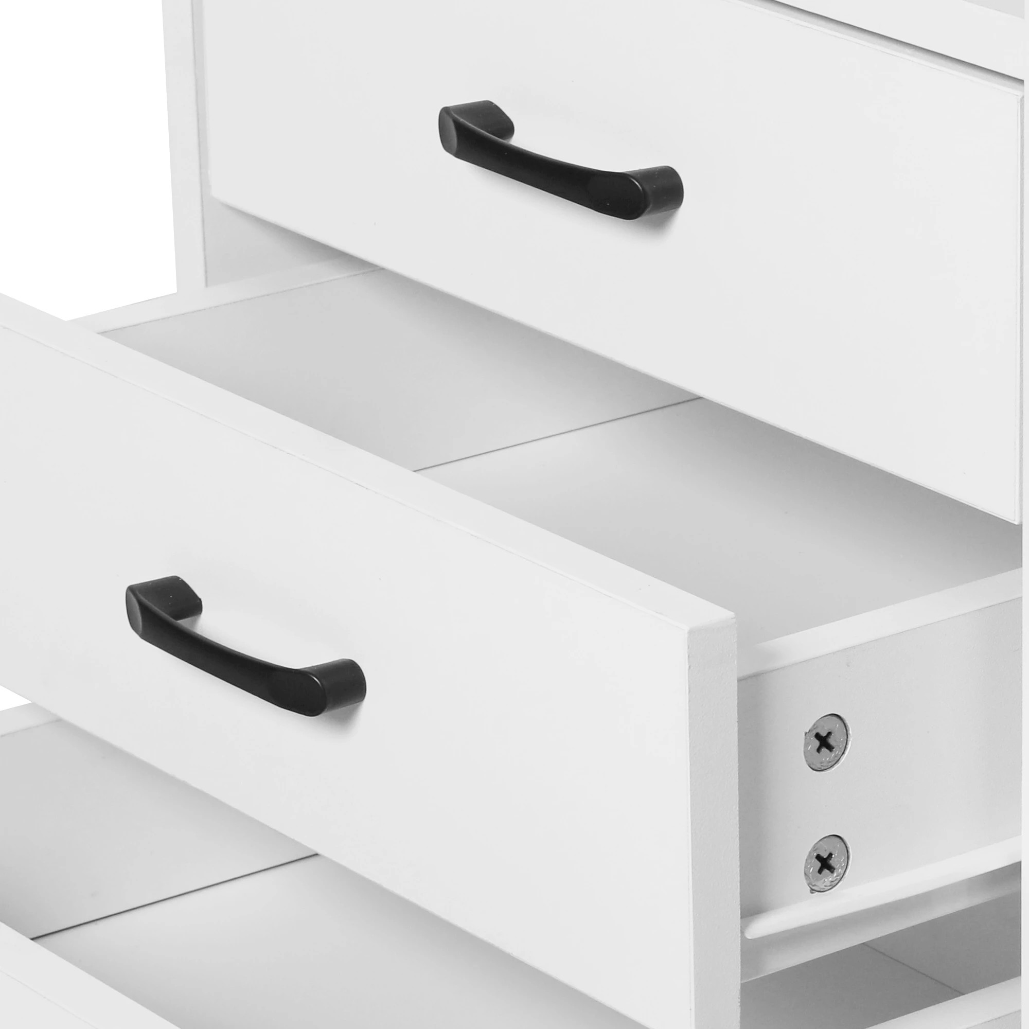 5 Levede Bedside Table With Charging Station White, 5 of 6