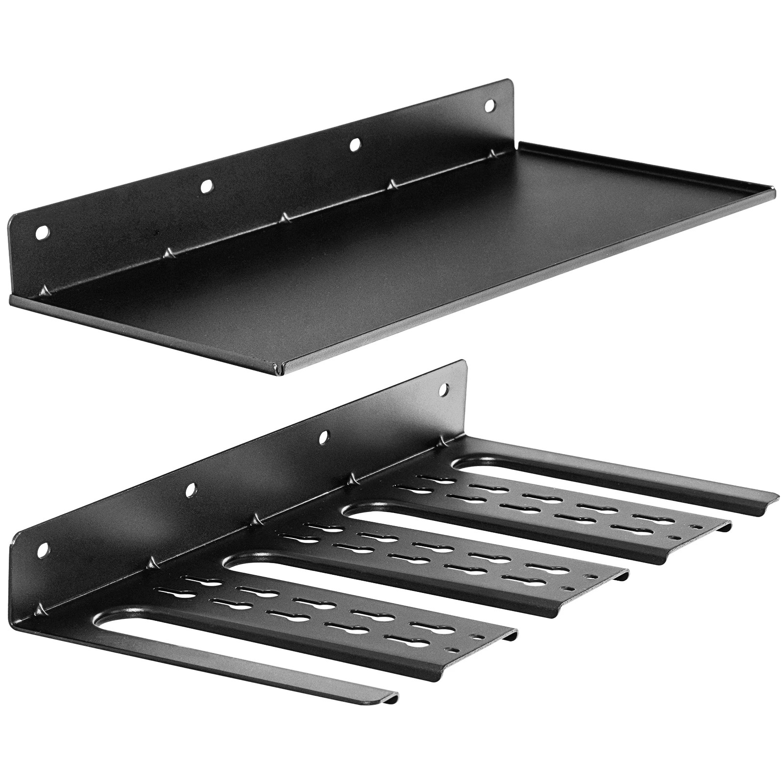 1 Costway 2PCS Tool Storage Rack Wall Mounted Tool Organizer - Black, 1 of 1