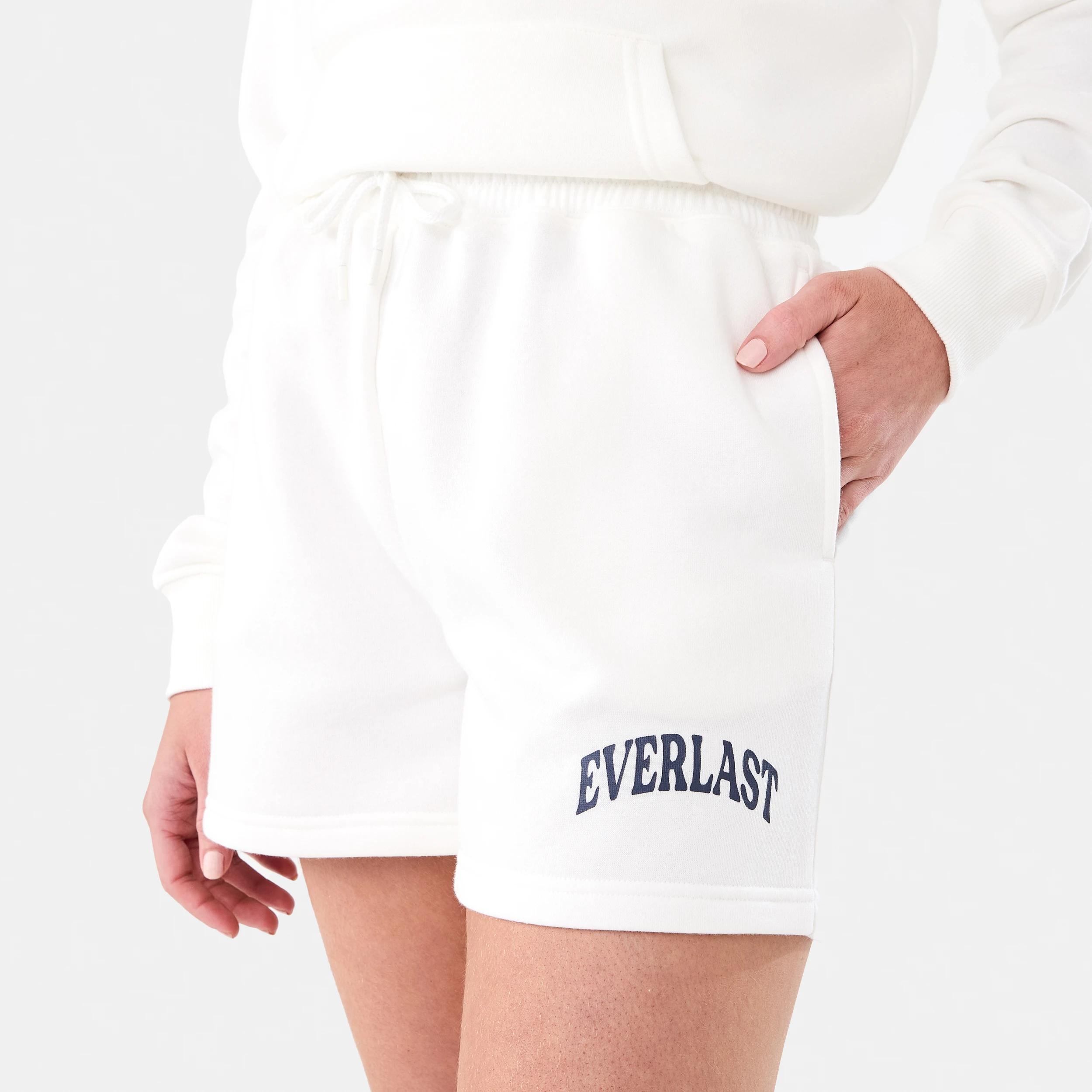 4 Everlast Womens Street Sweat Shorts EVERLAST SIMPLE LOGO CREAM, 4 of 7