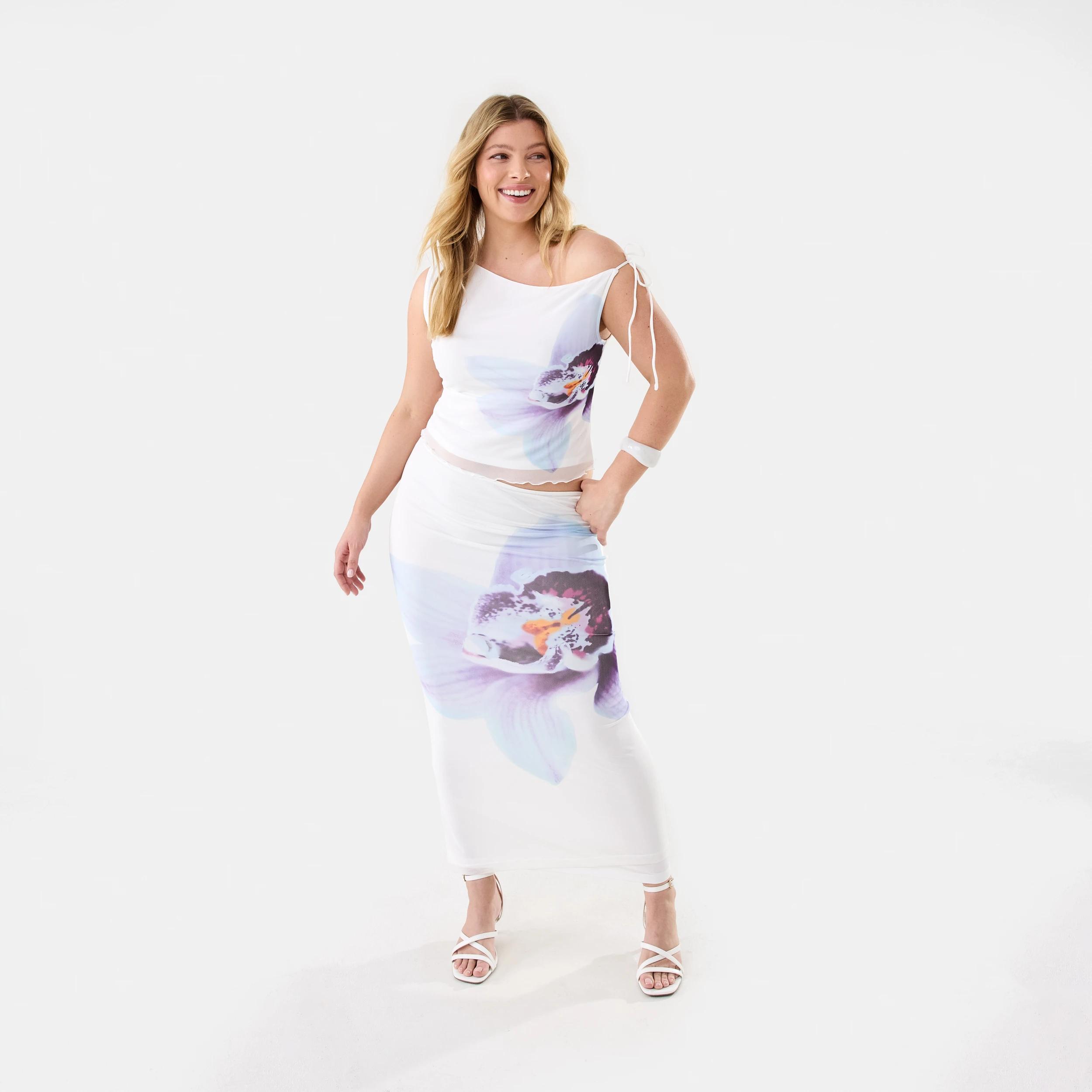 4 Mesh Maxi Skirt Wht Orchid, 4 of 8