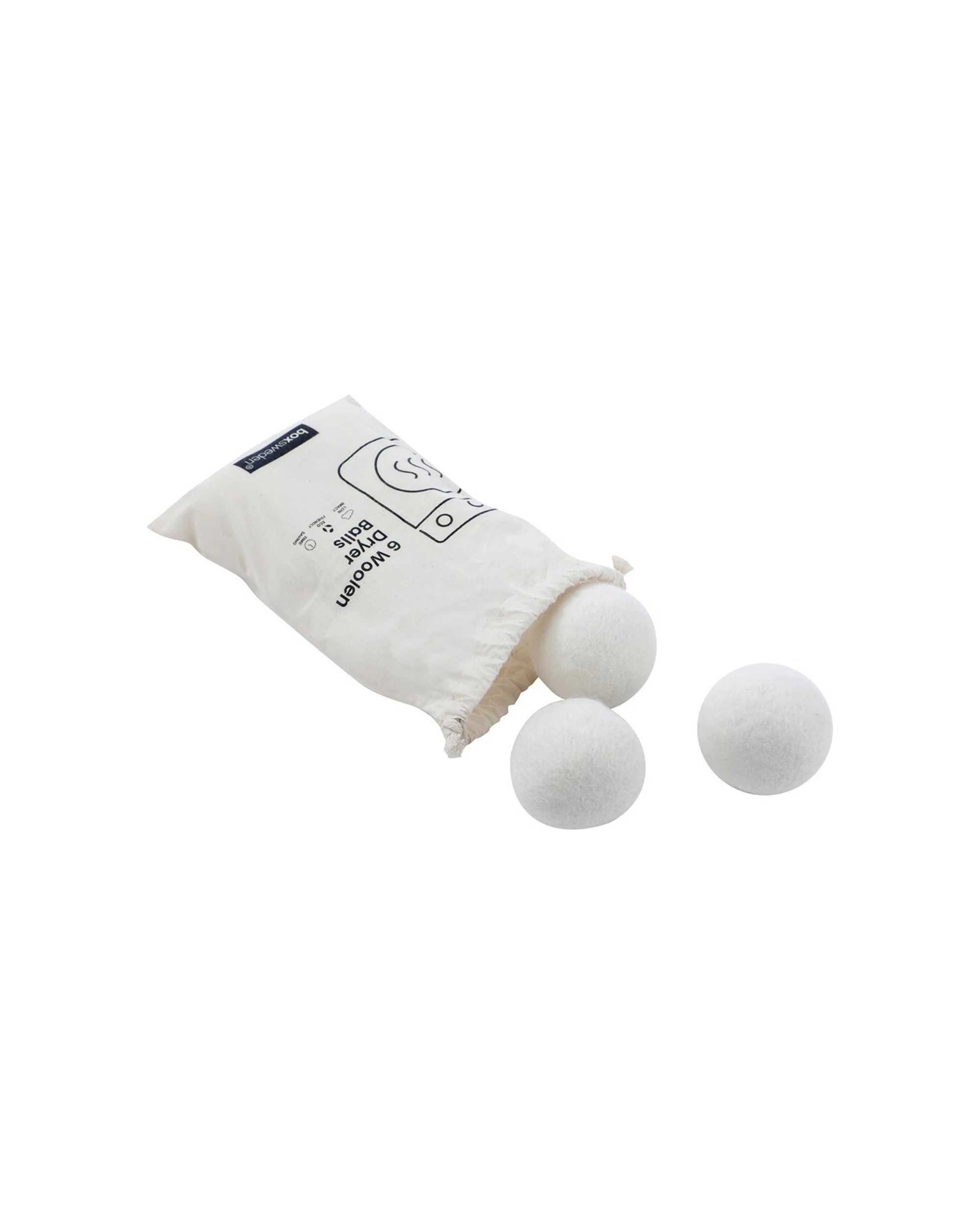 3 Boxsweden 3x 6PK Wool Dryer Ball With Storage Bag - White, 3 of 7