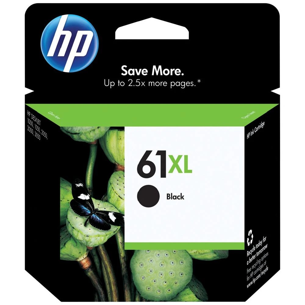 1 HP 61XL High Yield Ink Cartridge Black, 1 of 6