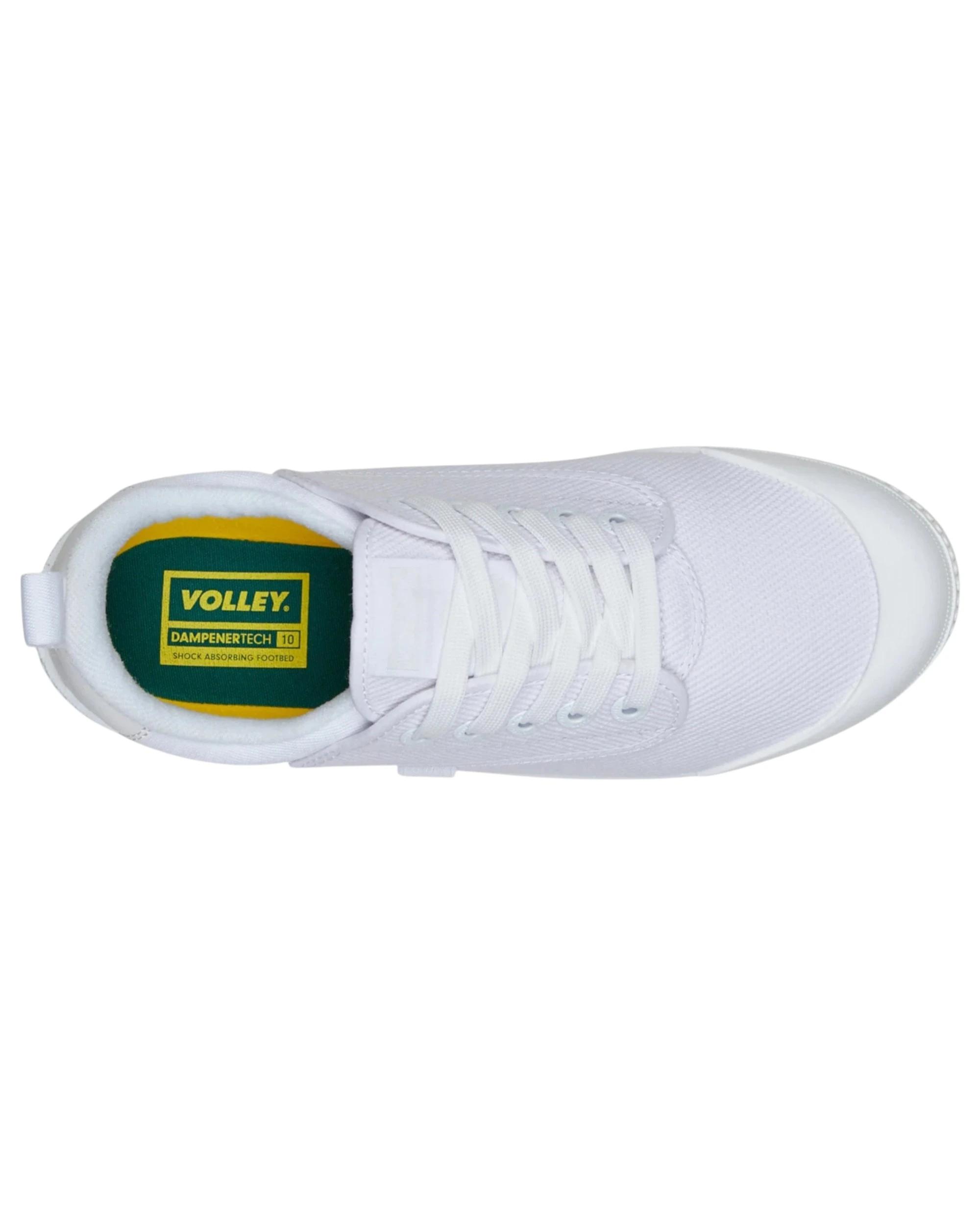 4 Volley Unisex Heritage Low Mens Womens Casual Shoes White/White White/white, 4 of 6
