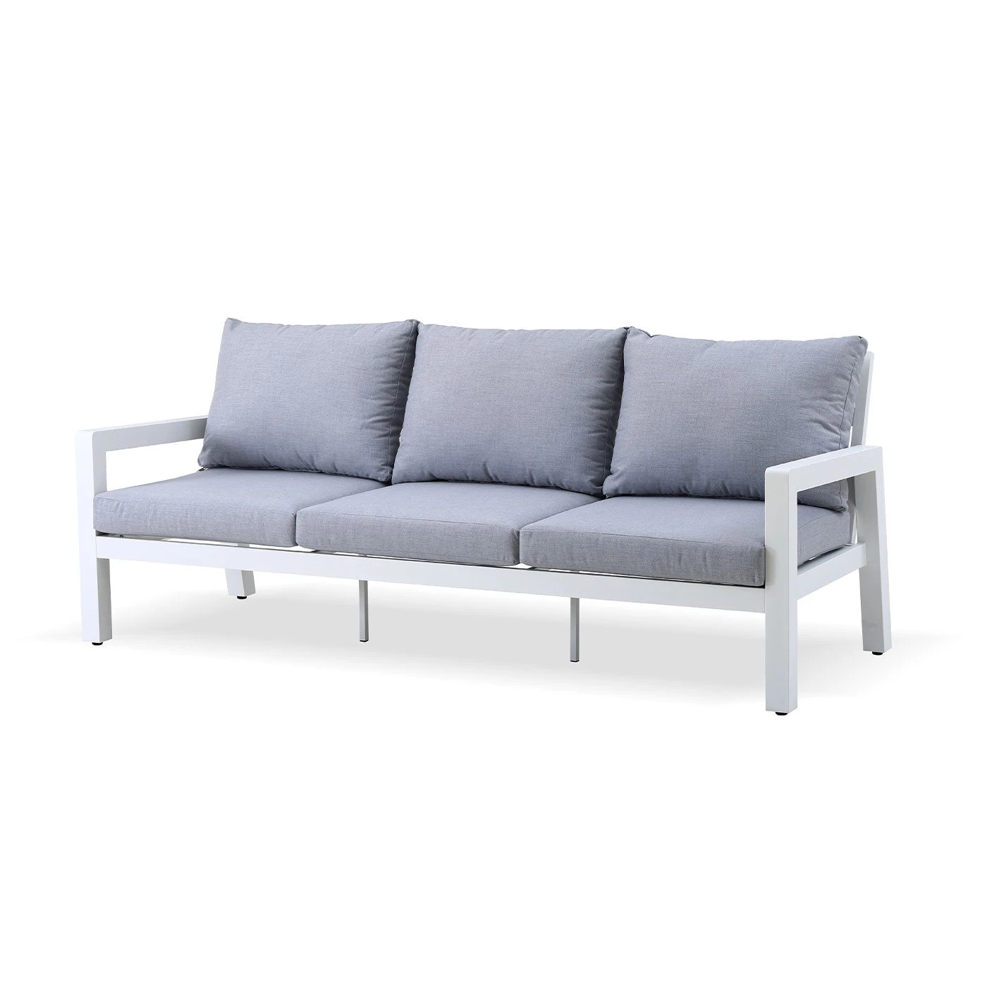 3 Moda Living Bronte 5-Seater Aluminium Outdoor Lounge Seating Set - White, 3 of 10