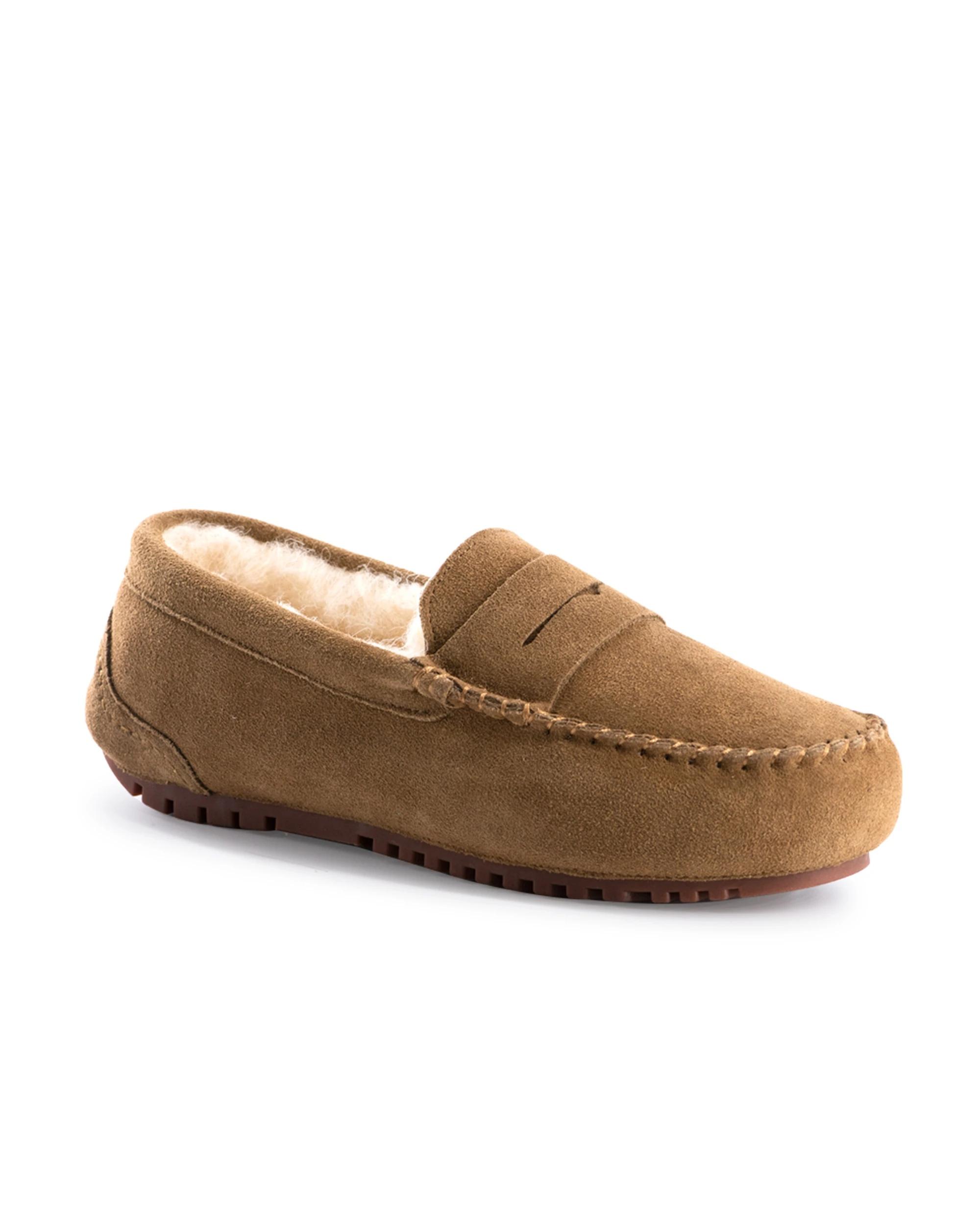 1 Aus Wooli Hand Stitched Women Sheepskin Moccasin - Byronbay TAN, 1 of 6