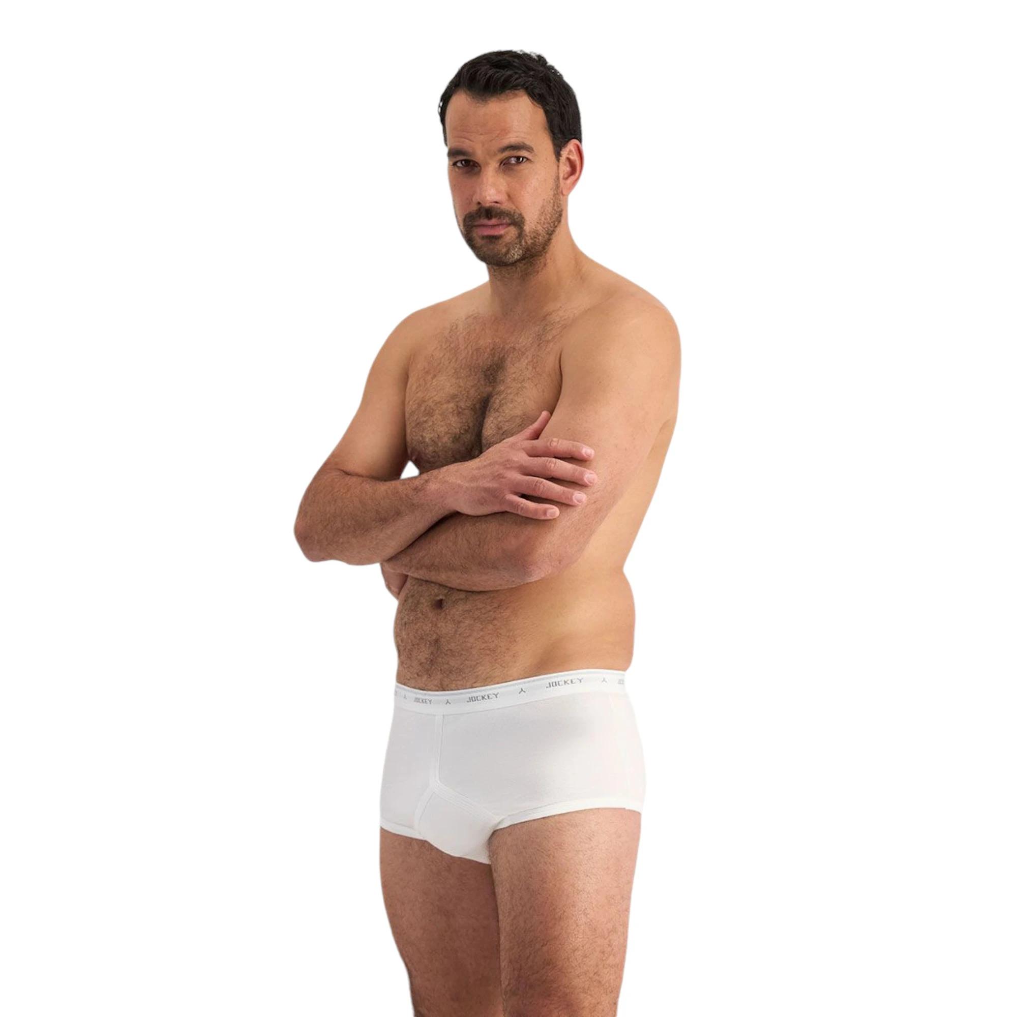 2 Jockey 2 Pack Mens Y-Front Briefs Original Classic White Underwear WHITE, 2 of 4