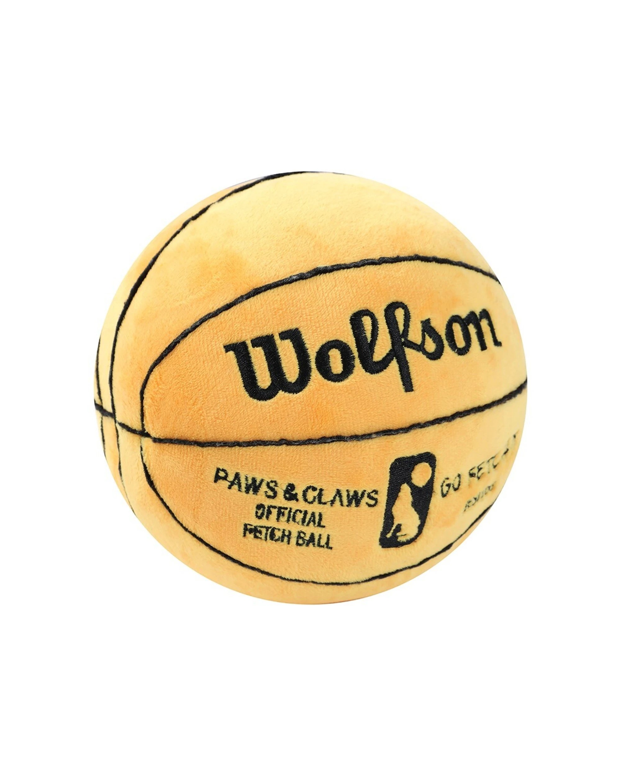 3 Paws And Claws 15cm Basketball Plush Dog Toy Built In Squeaker Medium Large Dogs.
 - Yellow, 3 of 3