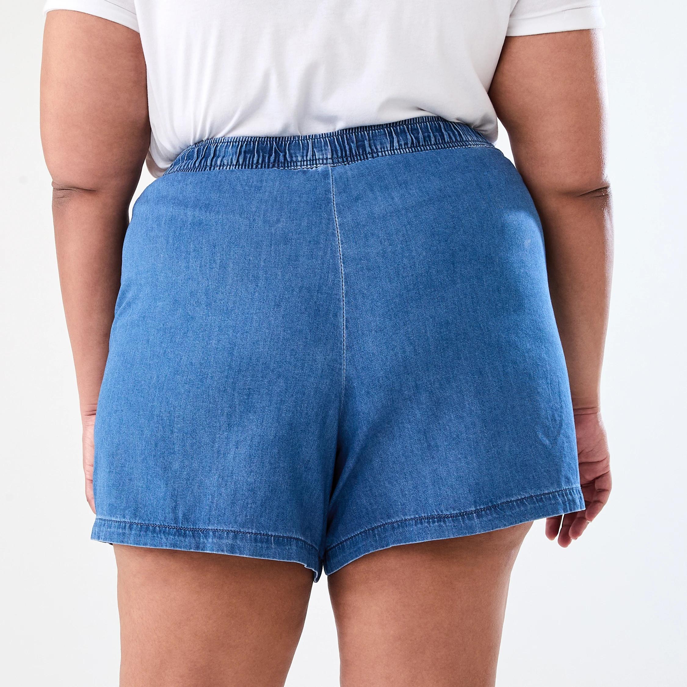 3 Curve Chambray Shorts Mid Wash, 3 of 7