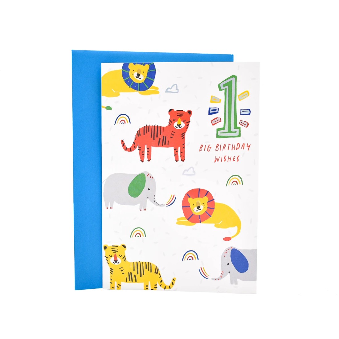 1 Hallmark Birthday Card Age 1 - Safari Animals, 1 of 3