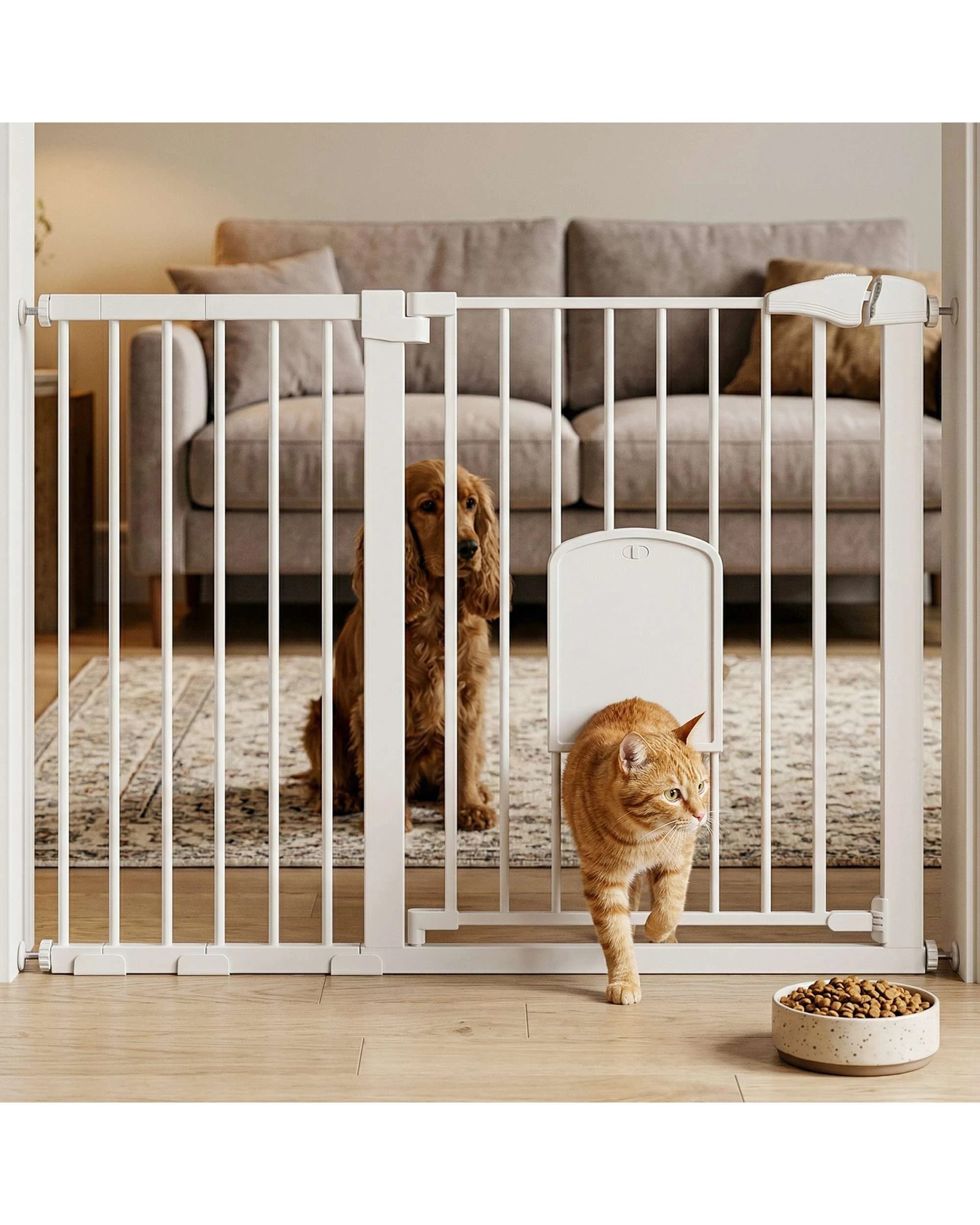 4 Advwin Pet Safety Gate Extra Wide Pet Door, 4 of 8