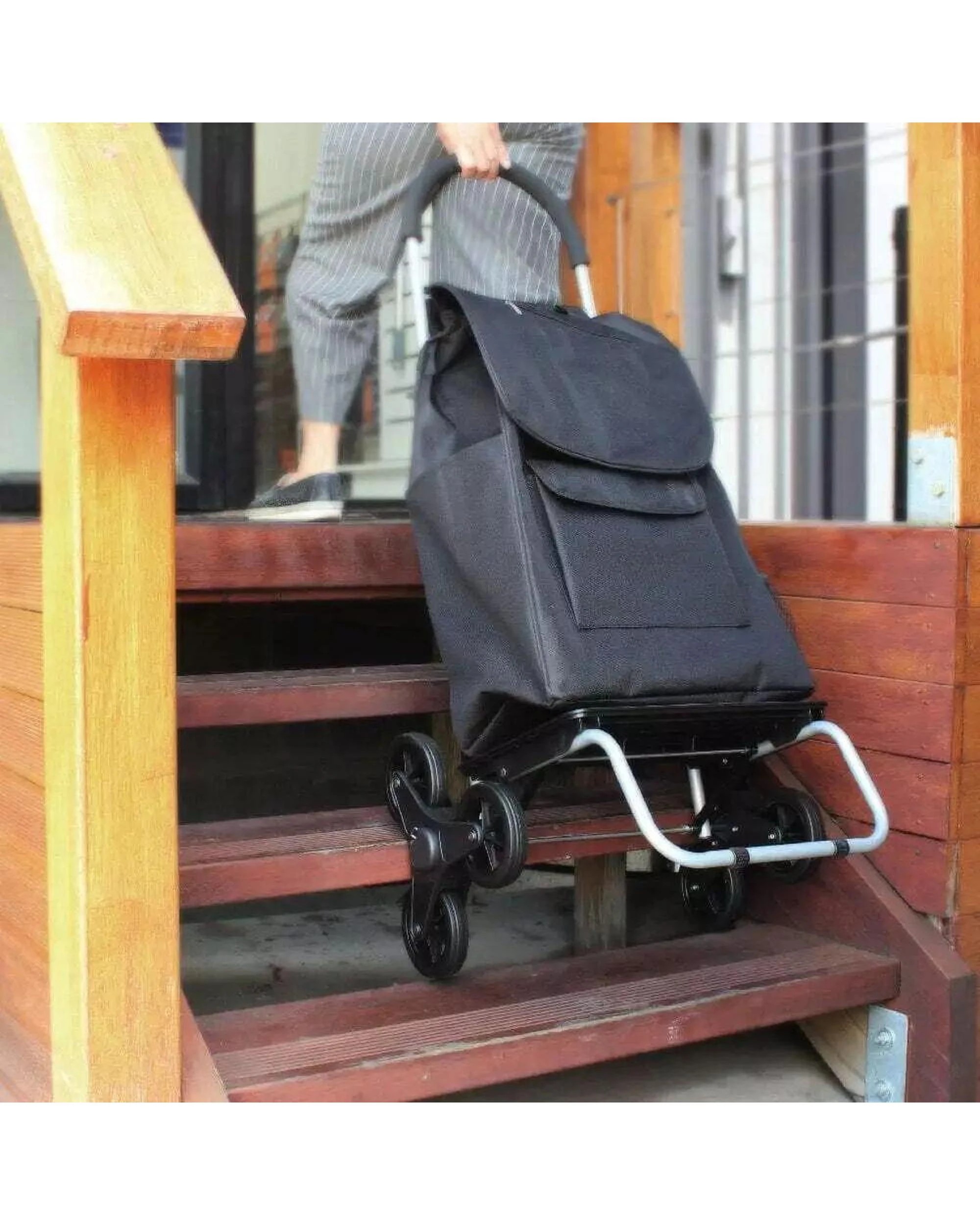 8 Handy Trolley with Climbing Wheels 40L  Black, 8 of 8