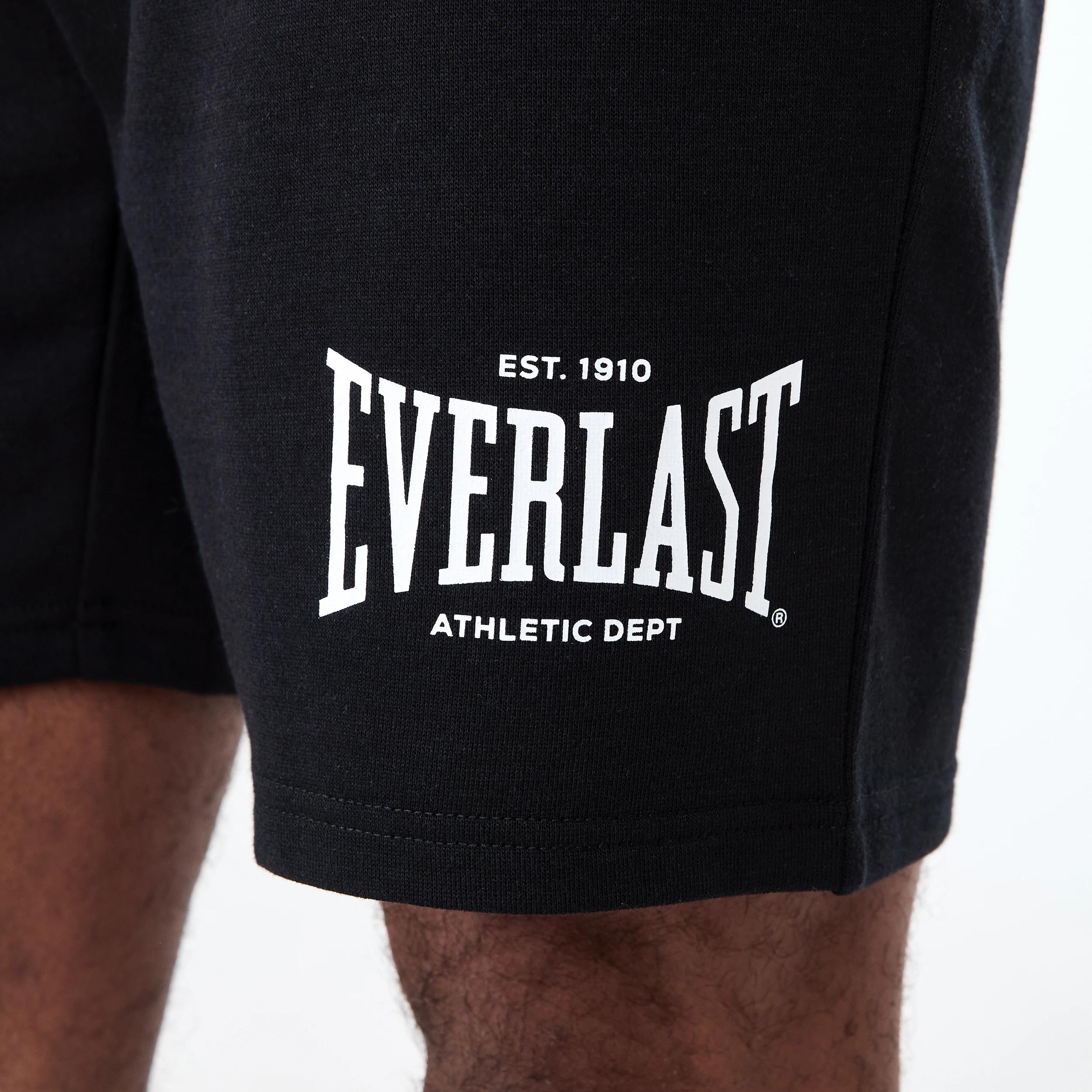 7 Everlast Mens French Terry Shorts Black, 7 of 9