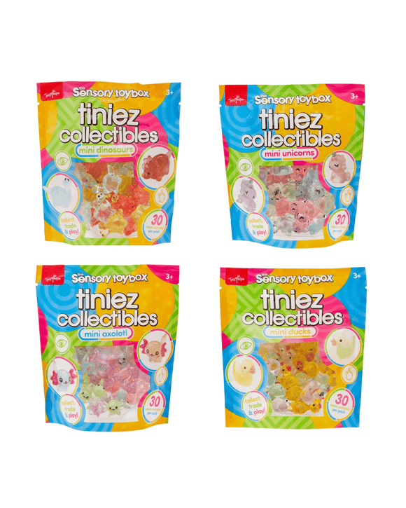 30 Pack ToyMania The Sensory Toy Box Tiniez Collectibles Mini Axolotl - Assorted