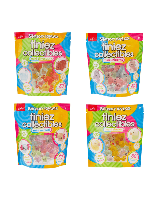 30 Pack ToyMania The Sensory Toy Box Tiniez Collectibles Mini Axolotl - Asso