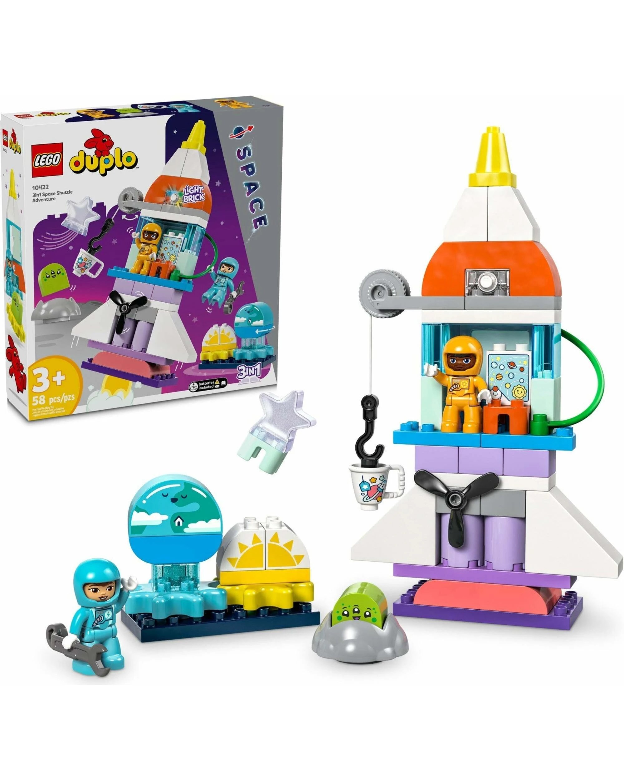 1 LEGO DUPLO 10422 3-in-1 Space Shuttle Adventure, 1 of 5