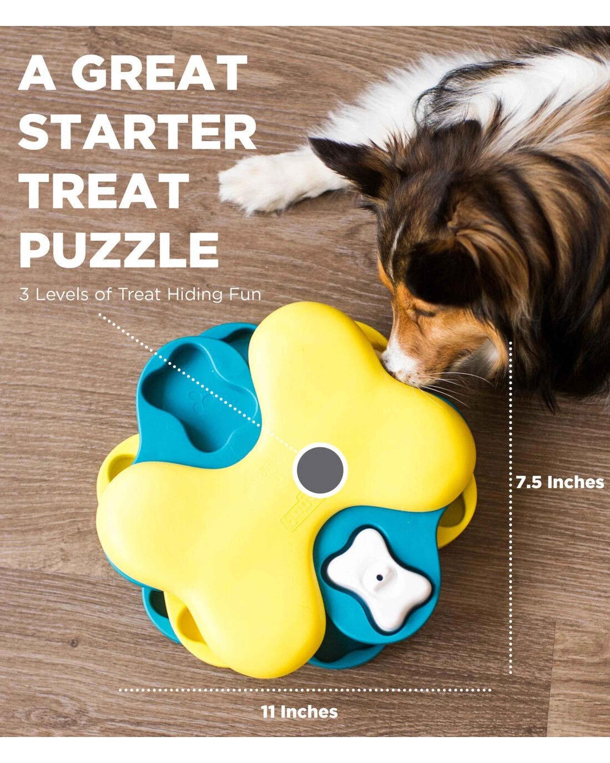 5 Outward Hound Nina Ottosson Dog Tornado Interactive Treat Dispenser Dog Toy Blue, 5 of 8