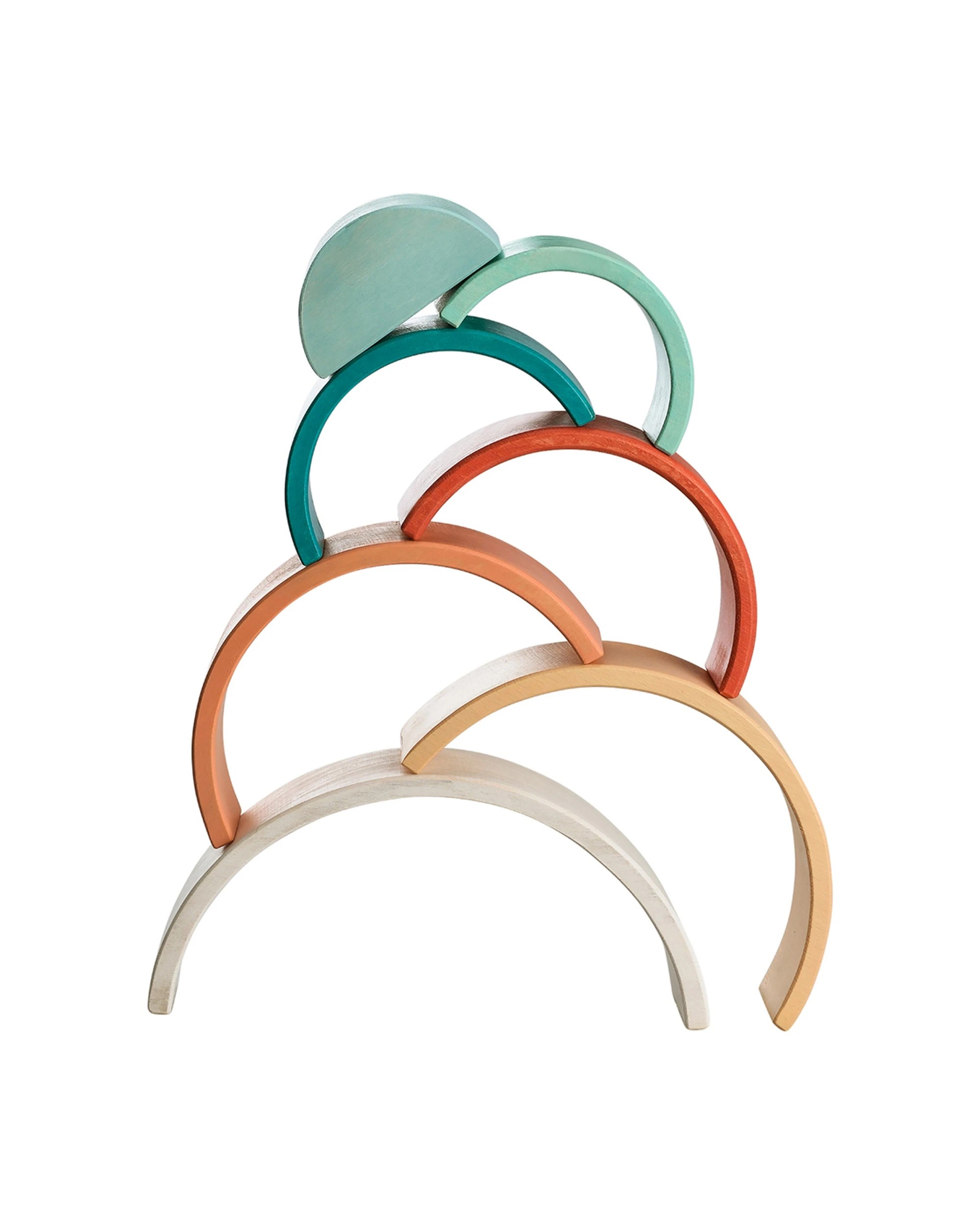 2 Kaper Kidz Calm & Breezy Wooden Stacking Rainbow Terracotta Kids Toy - Multi, 2 of 5