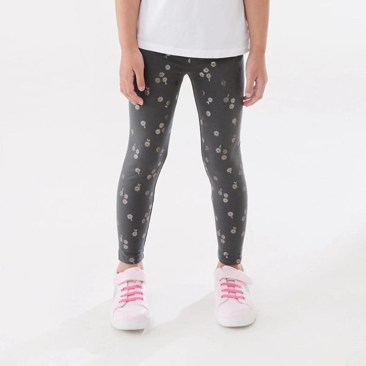 1 Foil Leggings SILVER PETALS DARK MAGNET, 1 of 5