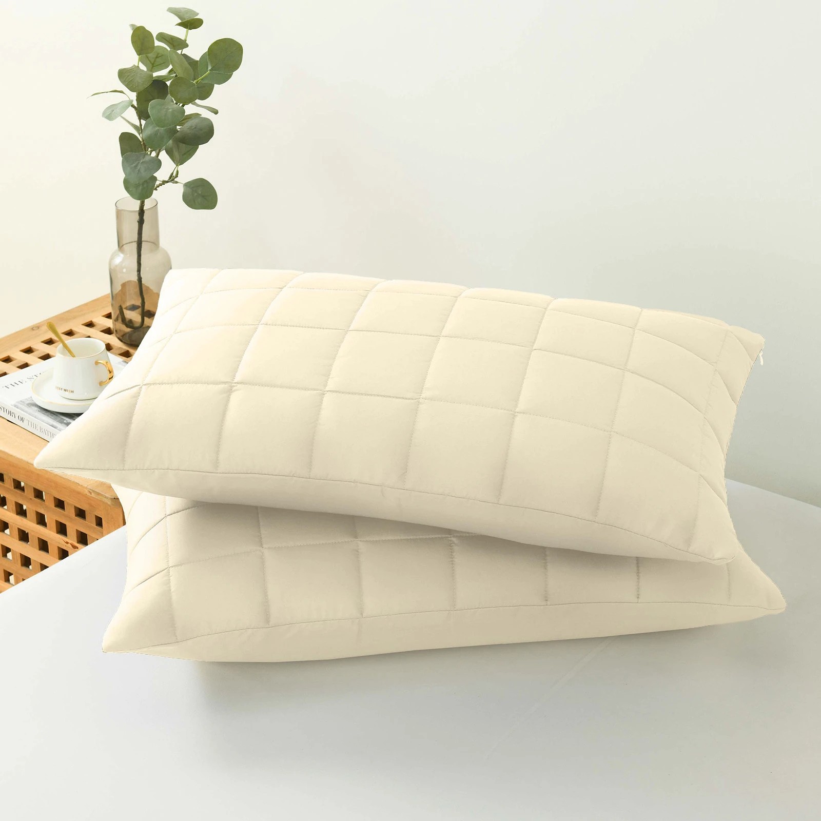 6 Royal Comfort Coverlet Set Bedspread Soft Touch Easy Care Breathable 3 Piece Set - Queen Bed - Beige, 6 of 9