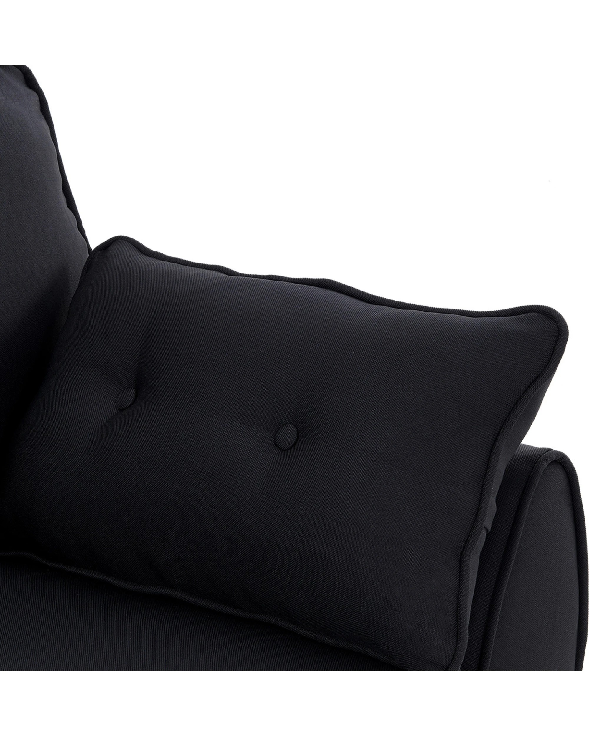 5 Sarantino 3 Seater Modular Linen Fabric Sofa Bed Couch Futon - Black, 5 of 10