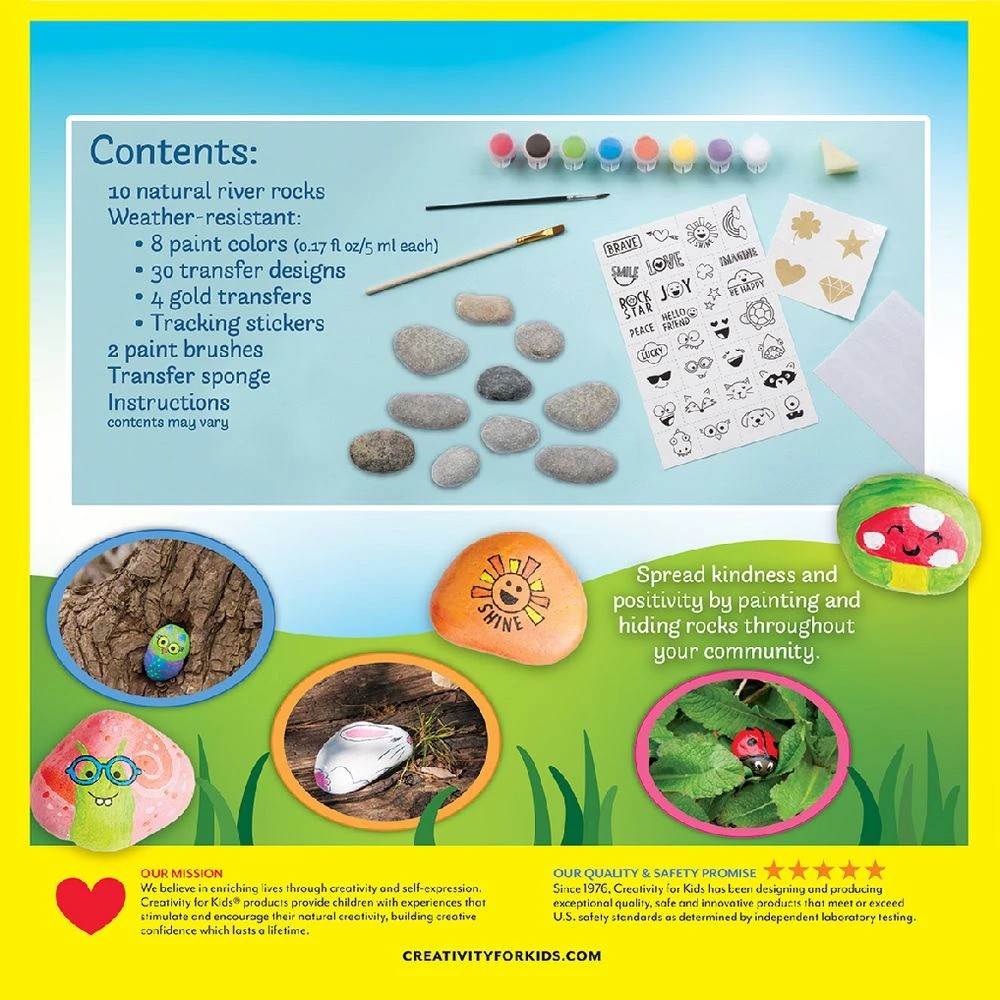6 Creativity for Kids Hide and Seek Rock Painting Kit, 6 of 6