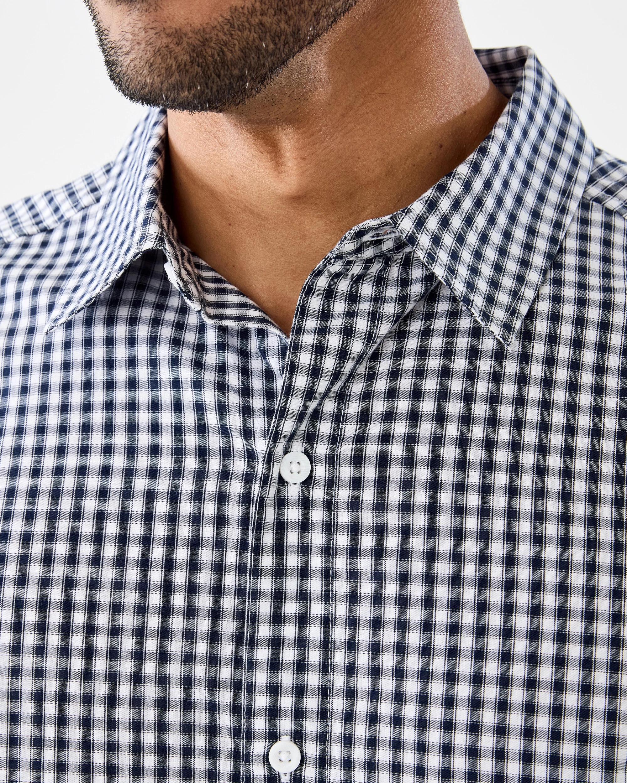 6 Short Sleeve Boxy Check Shirt Blk Ginghm, 6 of 8