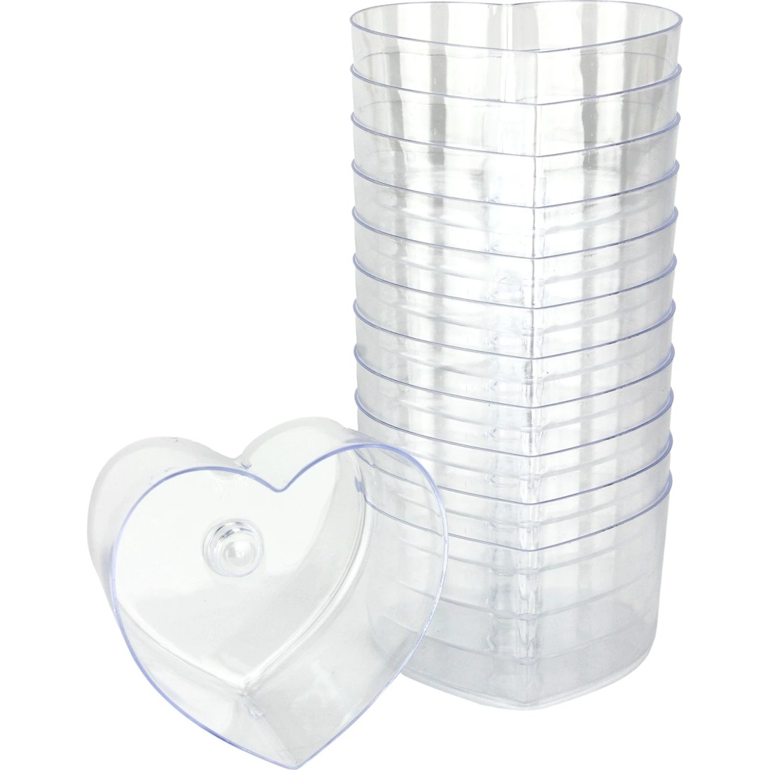 1 Magic Pro Mini Plastic Heart Dessert Cups 125ml (Pack of 12), 1 of 2