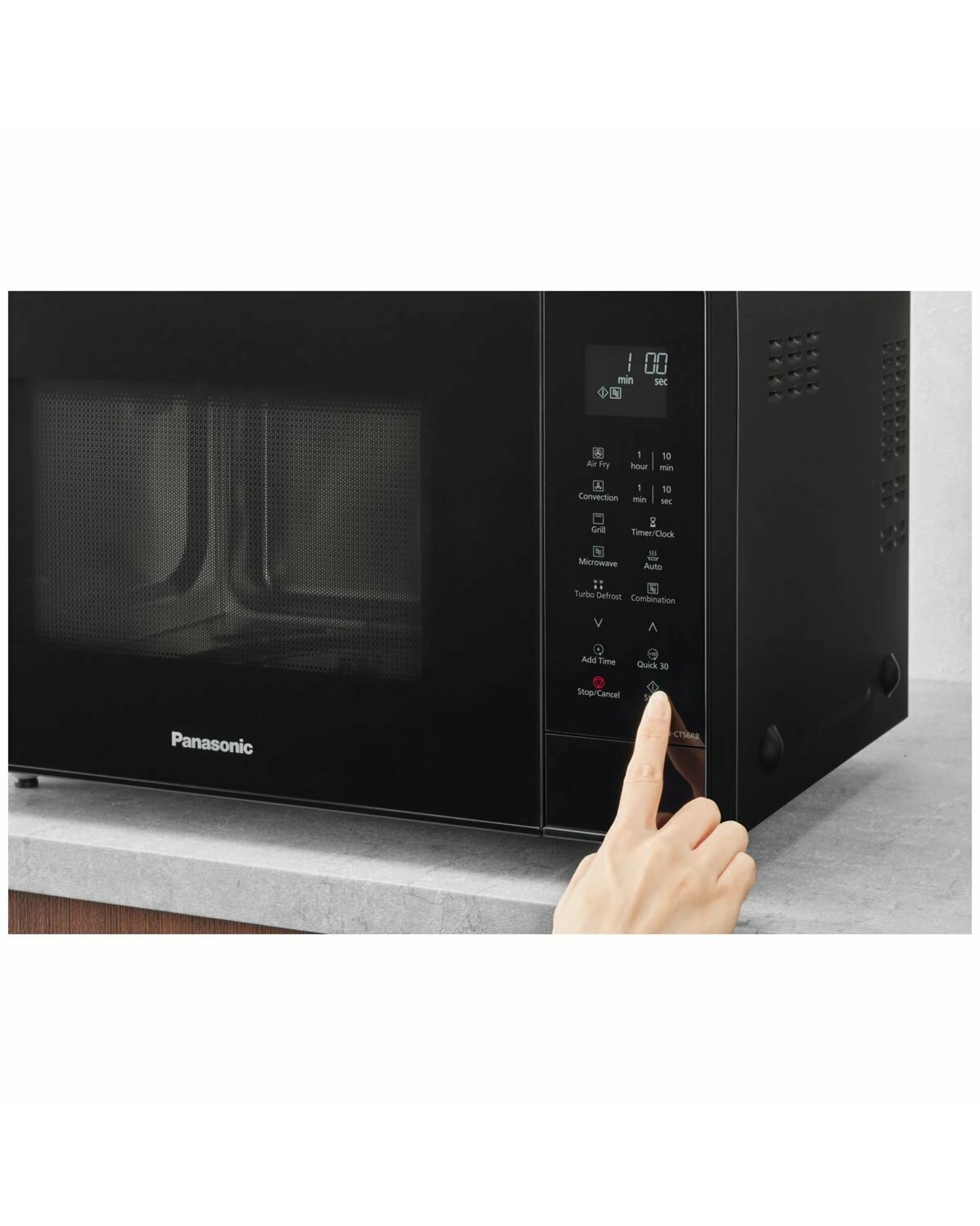 6 Panasonic 27L 4-in-1 Air Fry Convection Microwave Black, 6 of 10